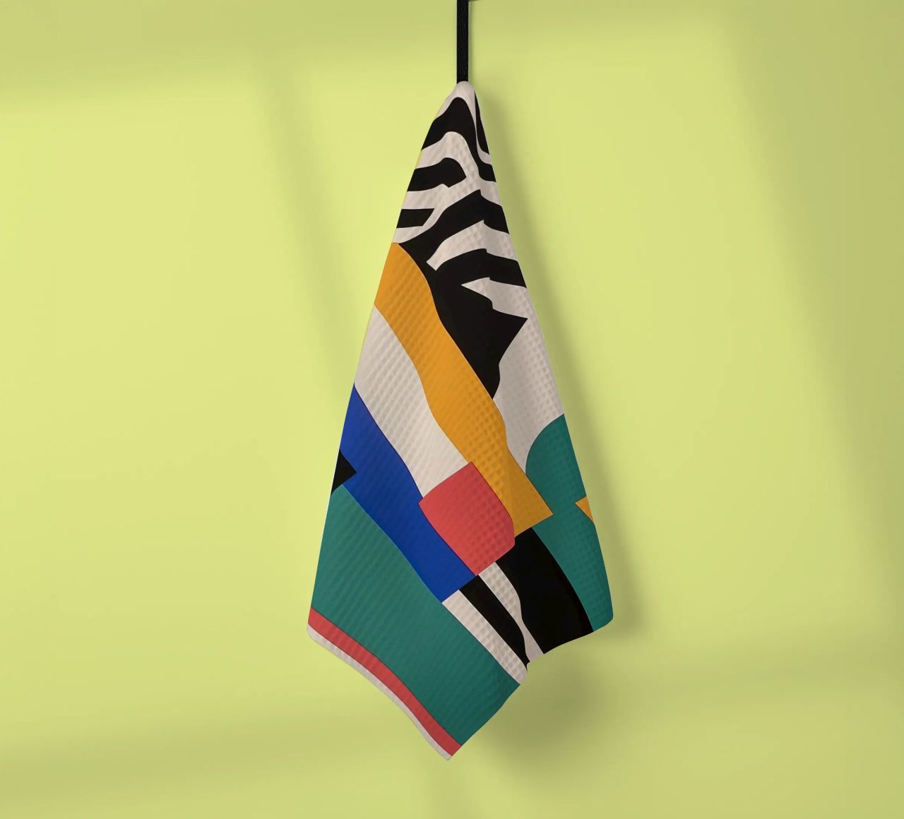 Design dynamics: the energy of the Bauhaus tea towel by Nikis Art Studio