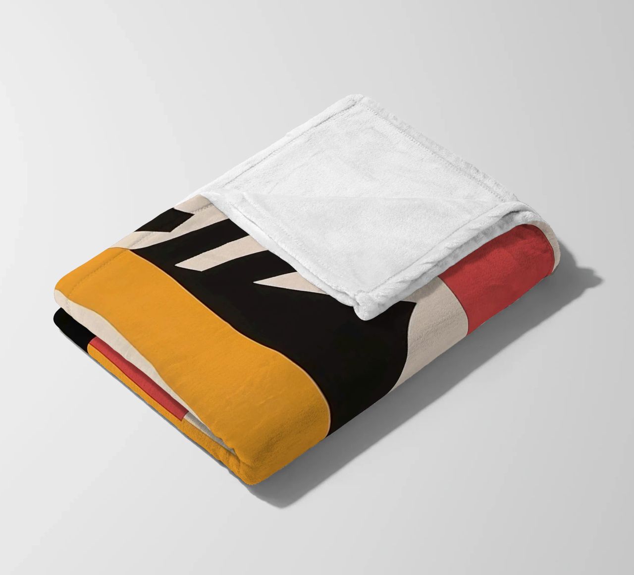 Design dynamics: the energy of the Bauhaus fleece blanket by Nikis Art Studio