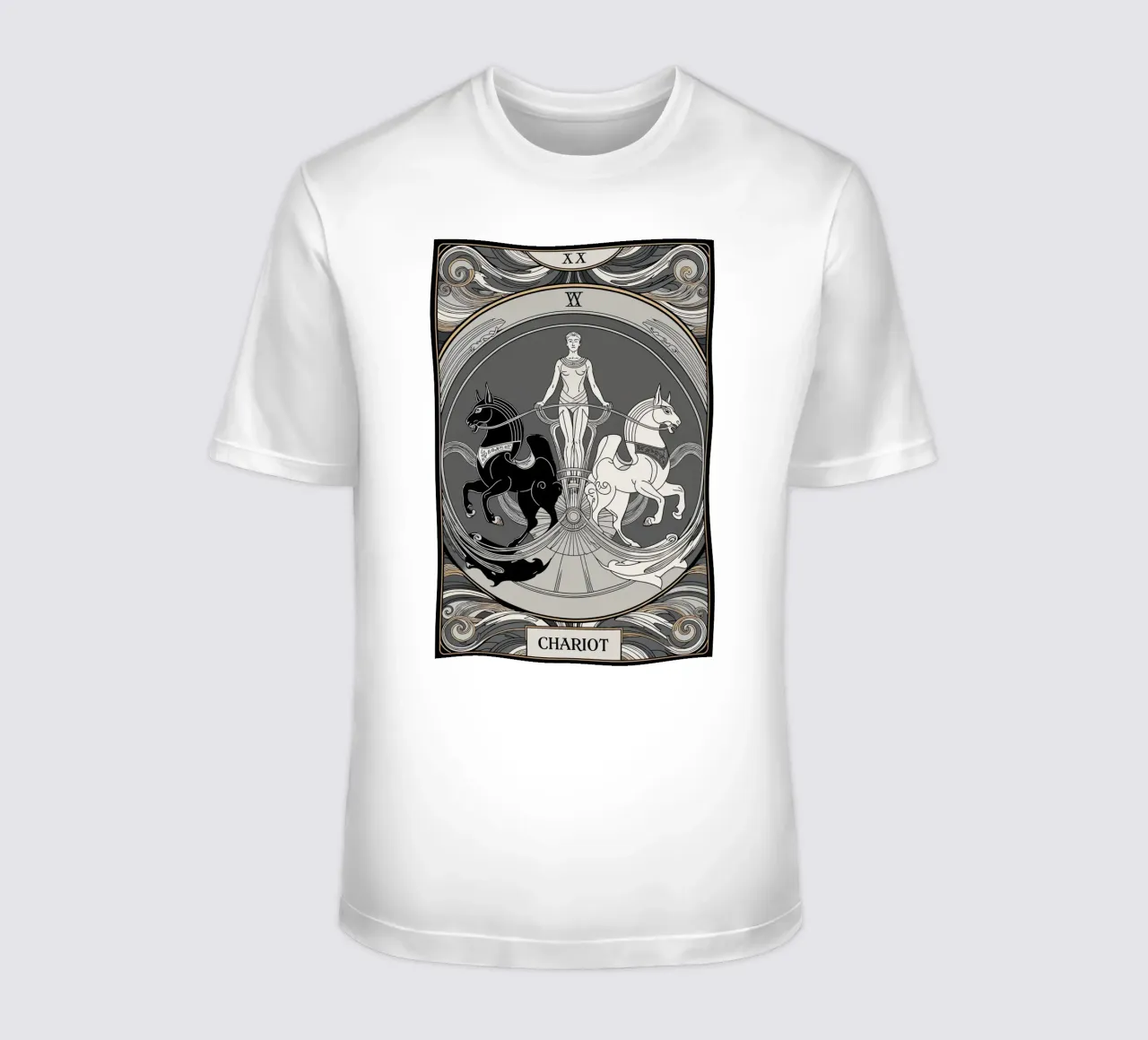 Il carro - Avanzare con determinazione t-shirt da Mystique & Muse