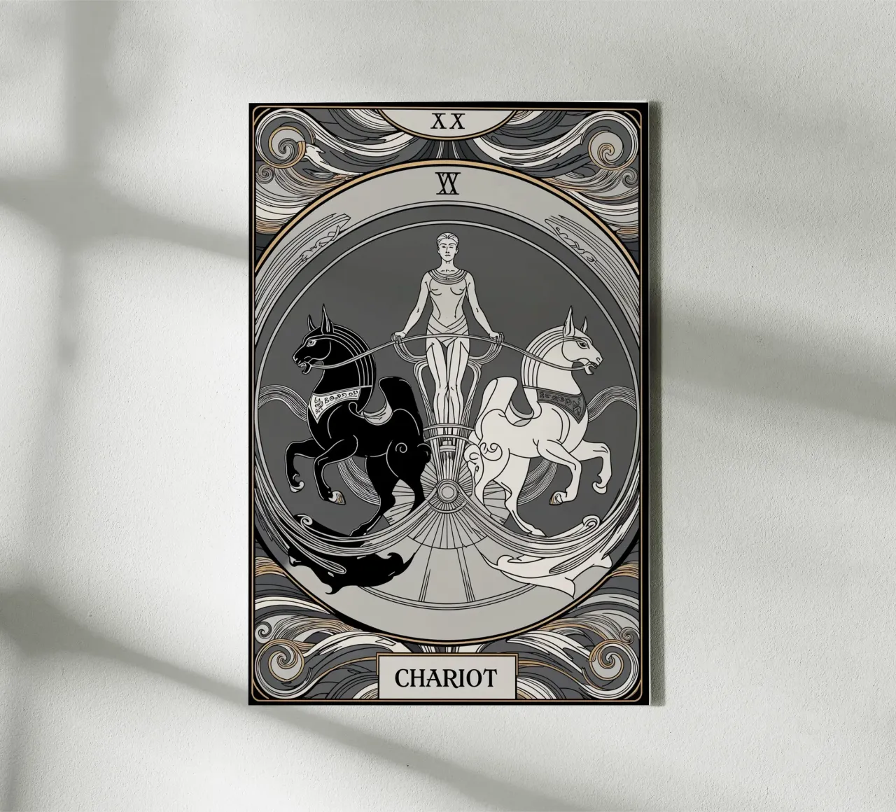 The Chariot – Driving Forward with Determination canvas with Floater frame by Mystique & Muse