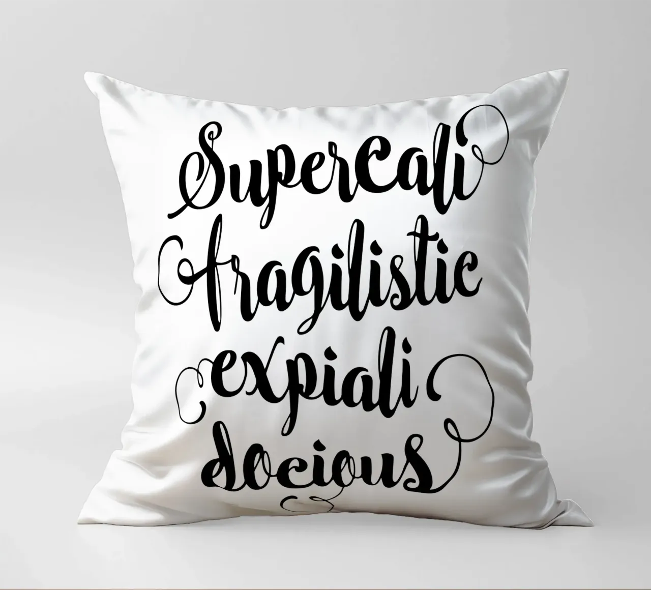 Supercalifragilisticexpialidocious cuscino da THE MOTIVATED TYPE