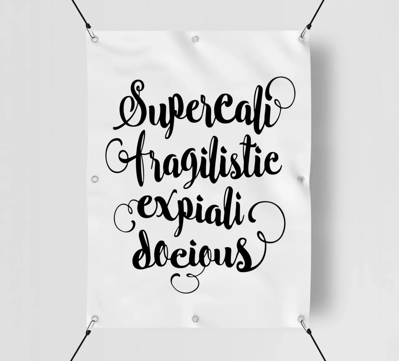 Supercalifragilisticexpialidocious telo in pvc da THE MOTIVATED TYPE