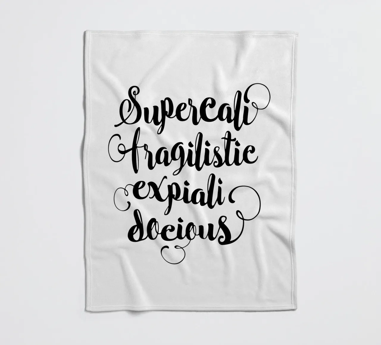 Supercalifragilisticexpialidocious coperta in pile da THE MOTIVATED TYPE