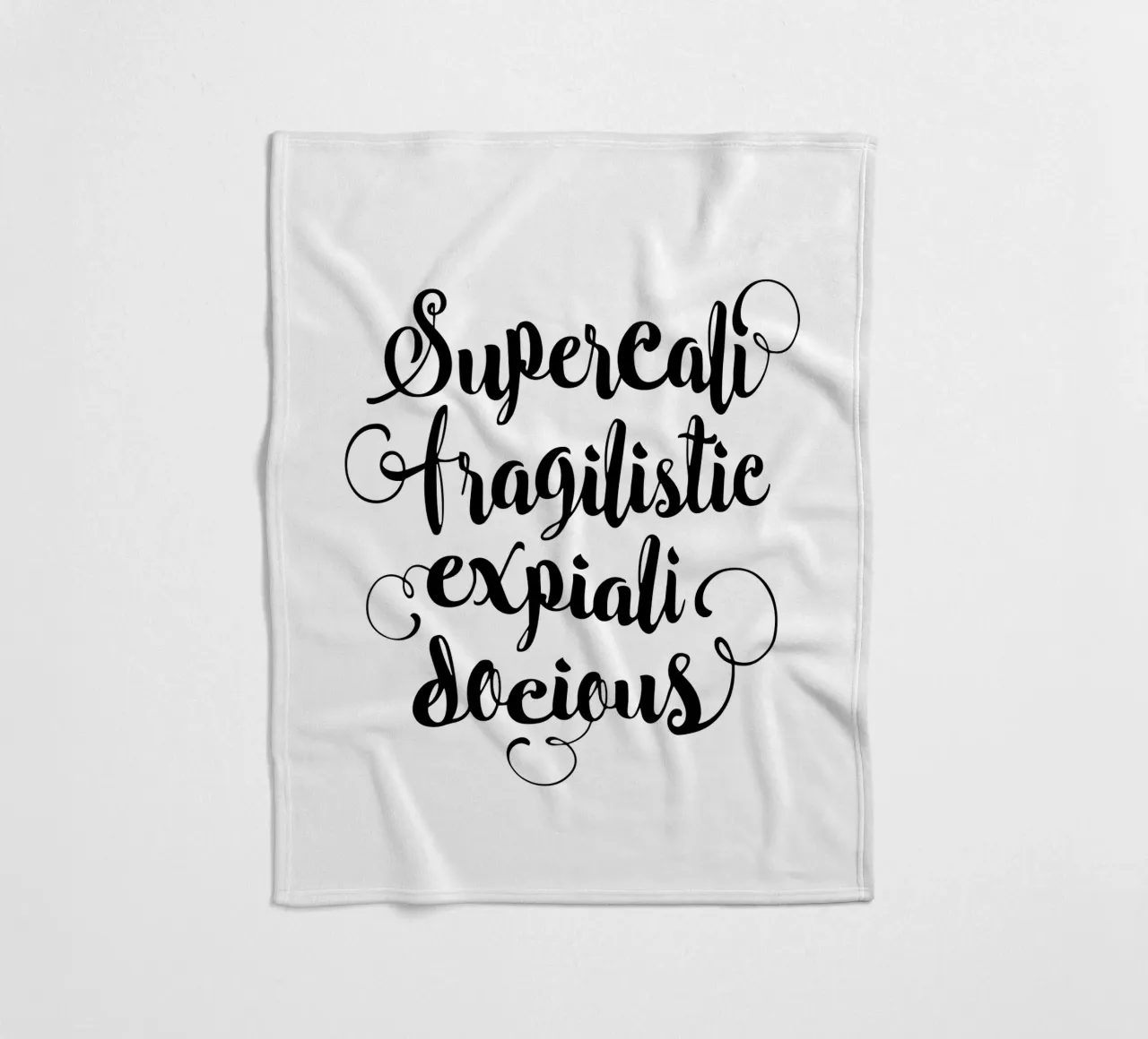 Supercalifragilisticexpialidocious coperta in pile da THE MOTIVATED TYPE