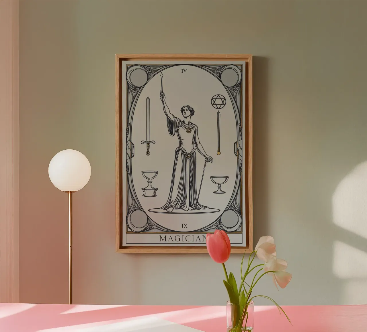 The Magician – Turning Dreams into Reality canvas with Floater frame by Mystique & Muse