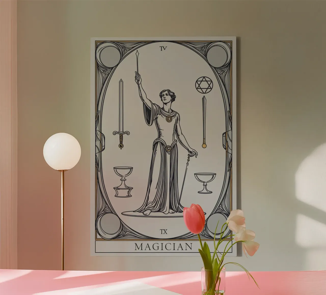 The Magician – Turning Dreams into Reality canvas with Floater frame by Mystique & Muse