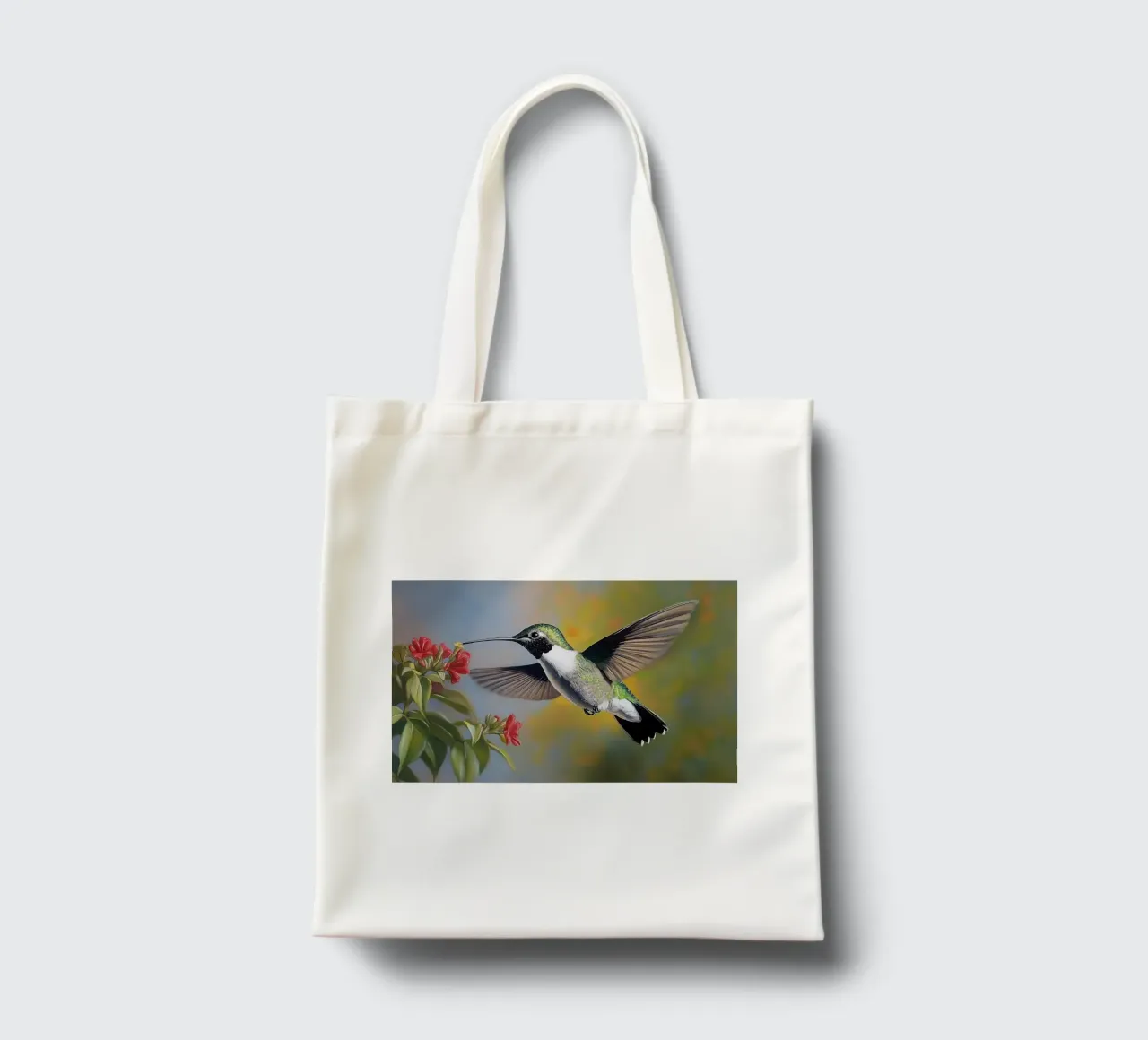 Hummingbird flower magic tote bag by Carinaprint