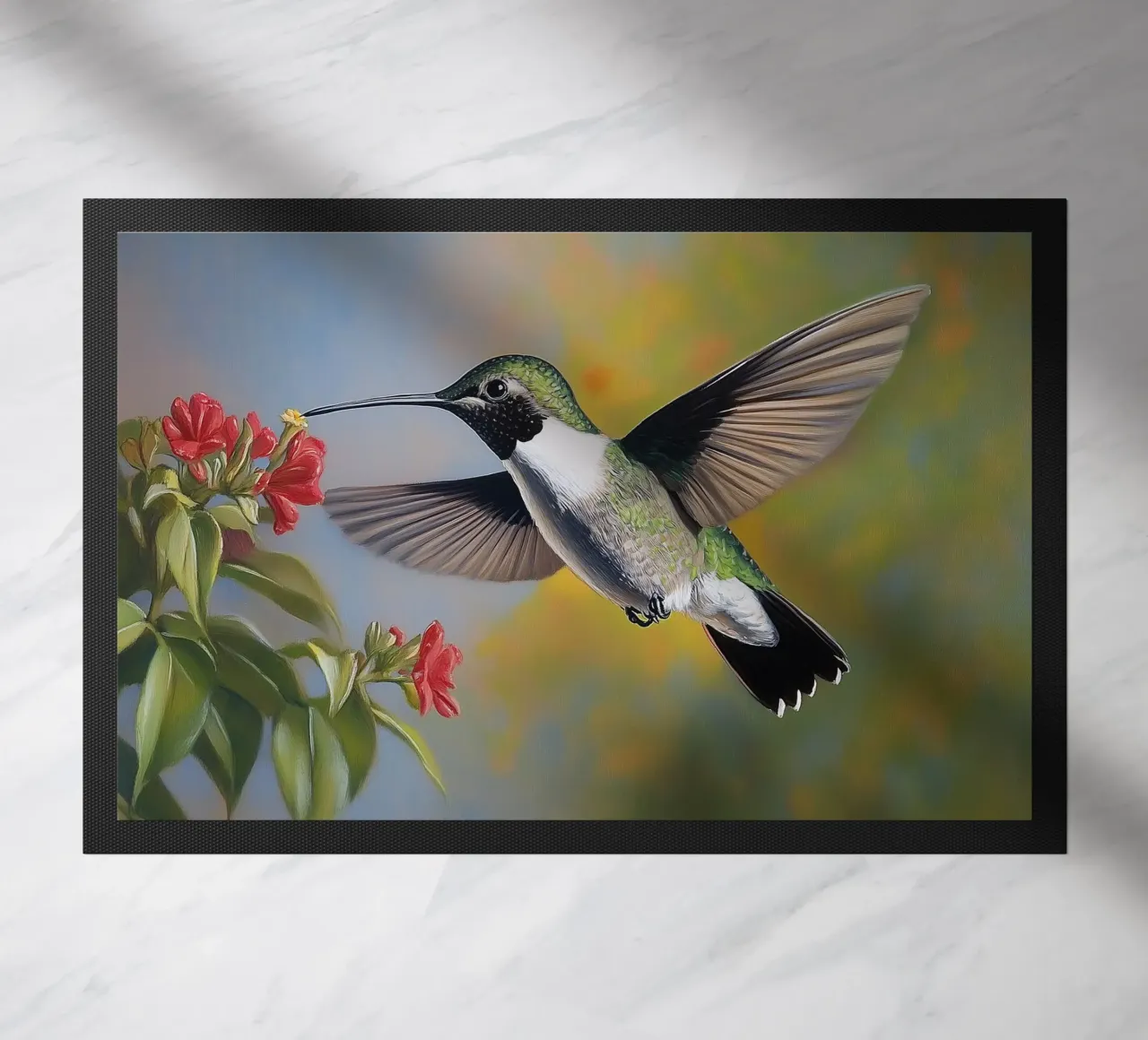 Magia dei fiori di colibrì zerbino da Carinaprint