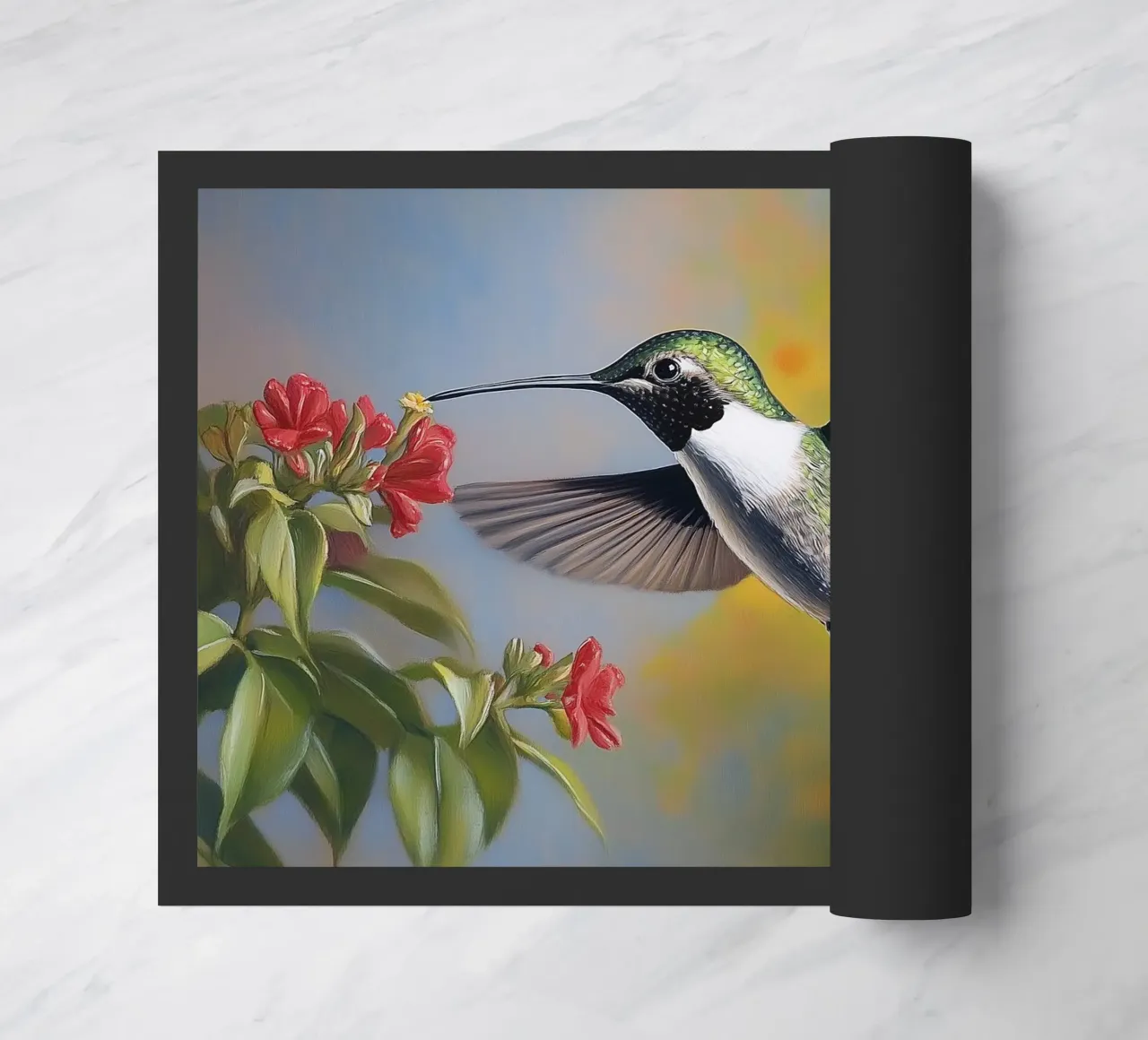 Magia dei fiori di colibrì zerbino da Carinaprint