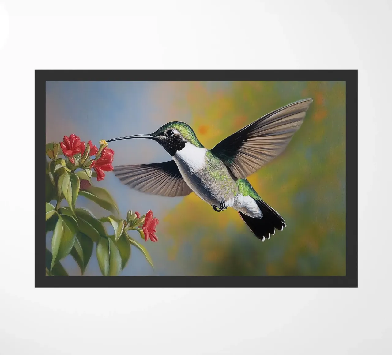 Magia dei fiori di colibrì zerbino da Carinaprint