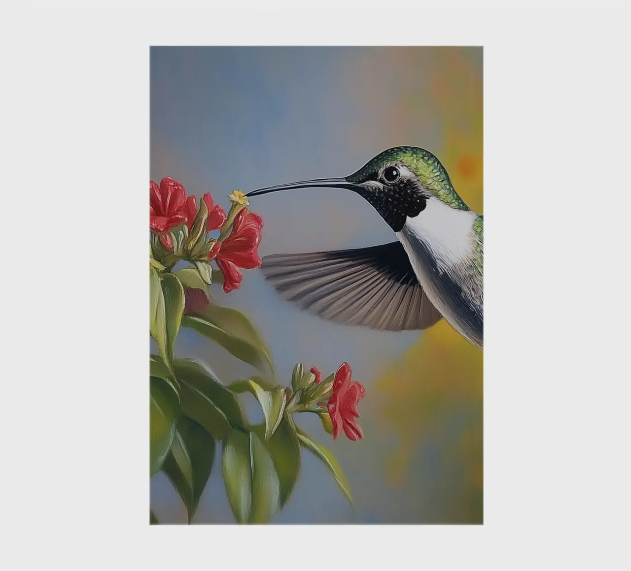 Hummingbird flower magic notebook by Carinaprint