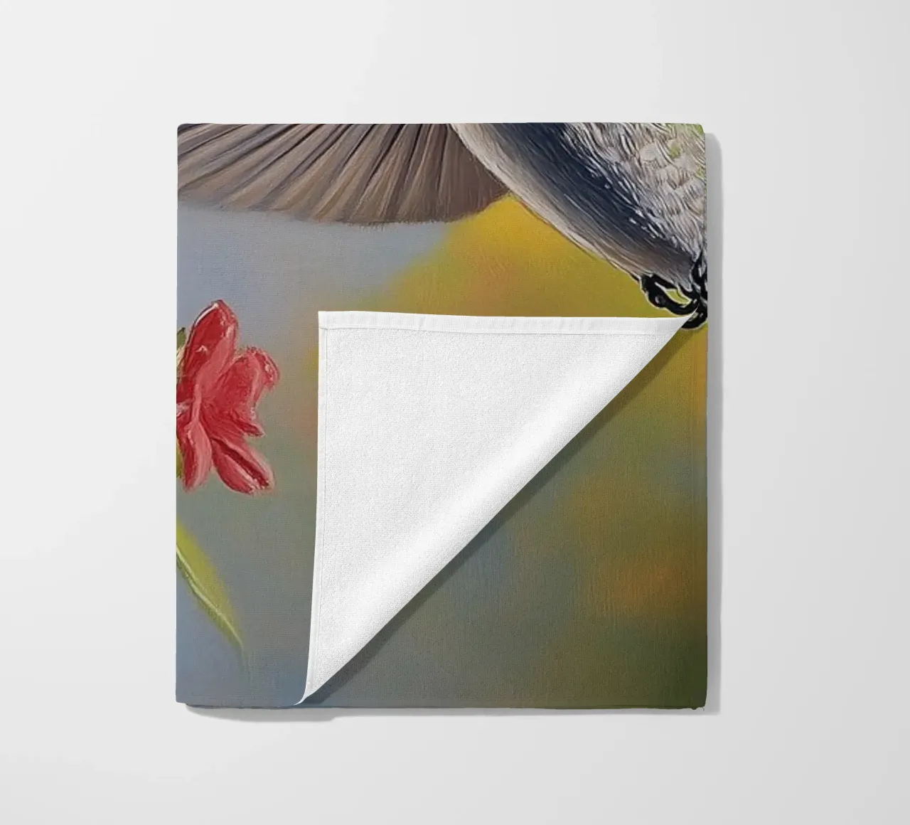 Magia dei fiori di colibrì telo mare da Carinaprint
