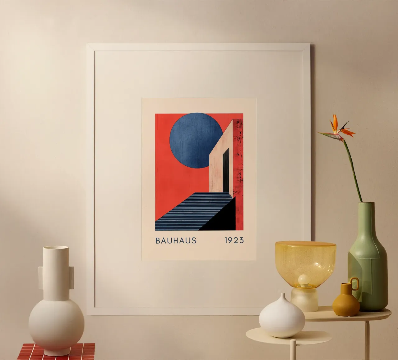 Bauhaus 1923 poster con telaio in plastica da Nikis Art Studio