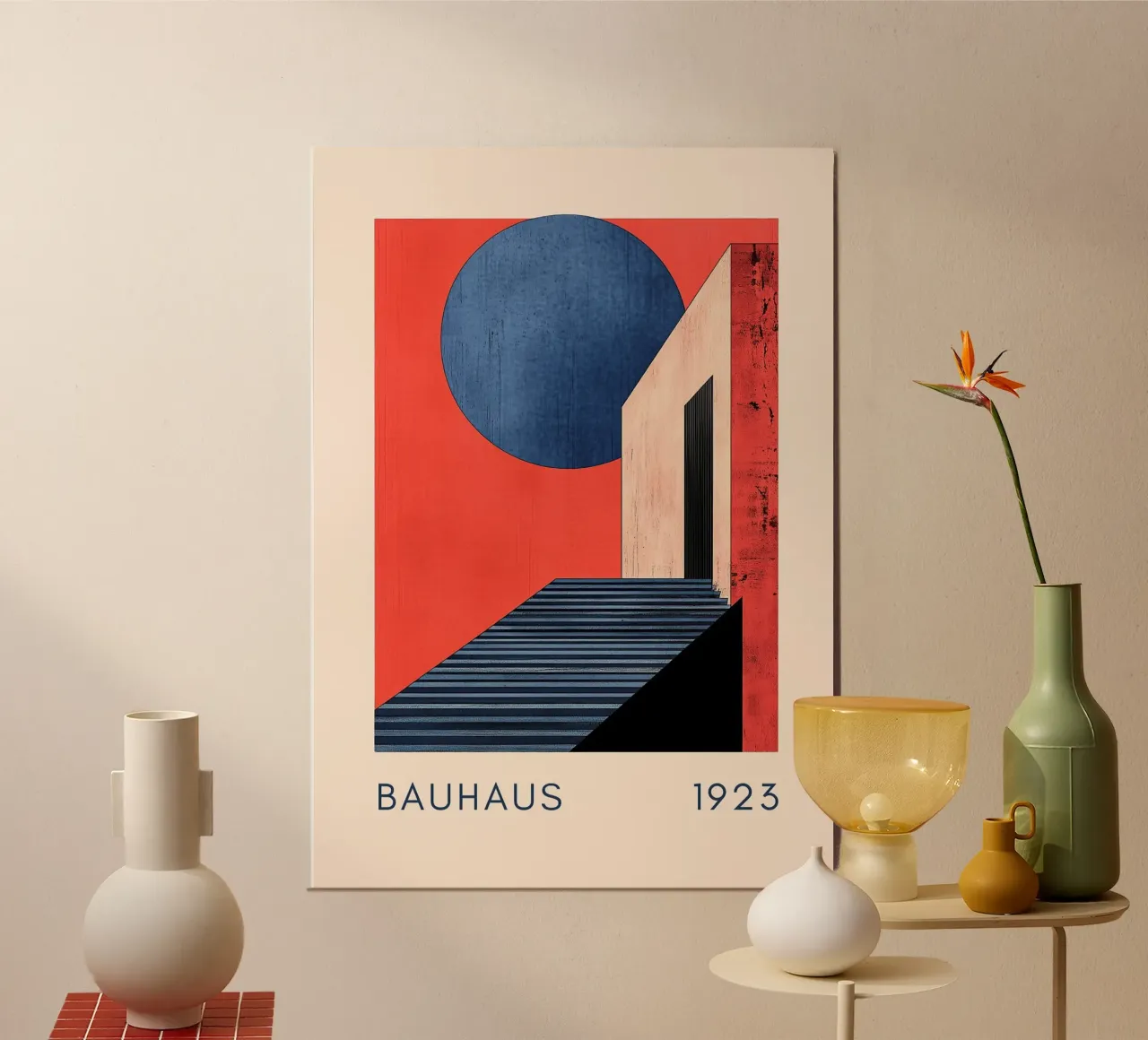 Bauhaus 1923 poster con telaio in plastica da Nikis Art Studio