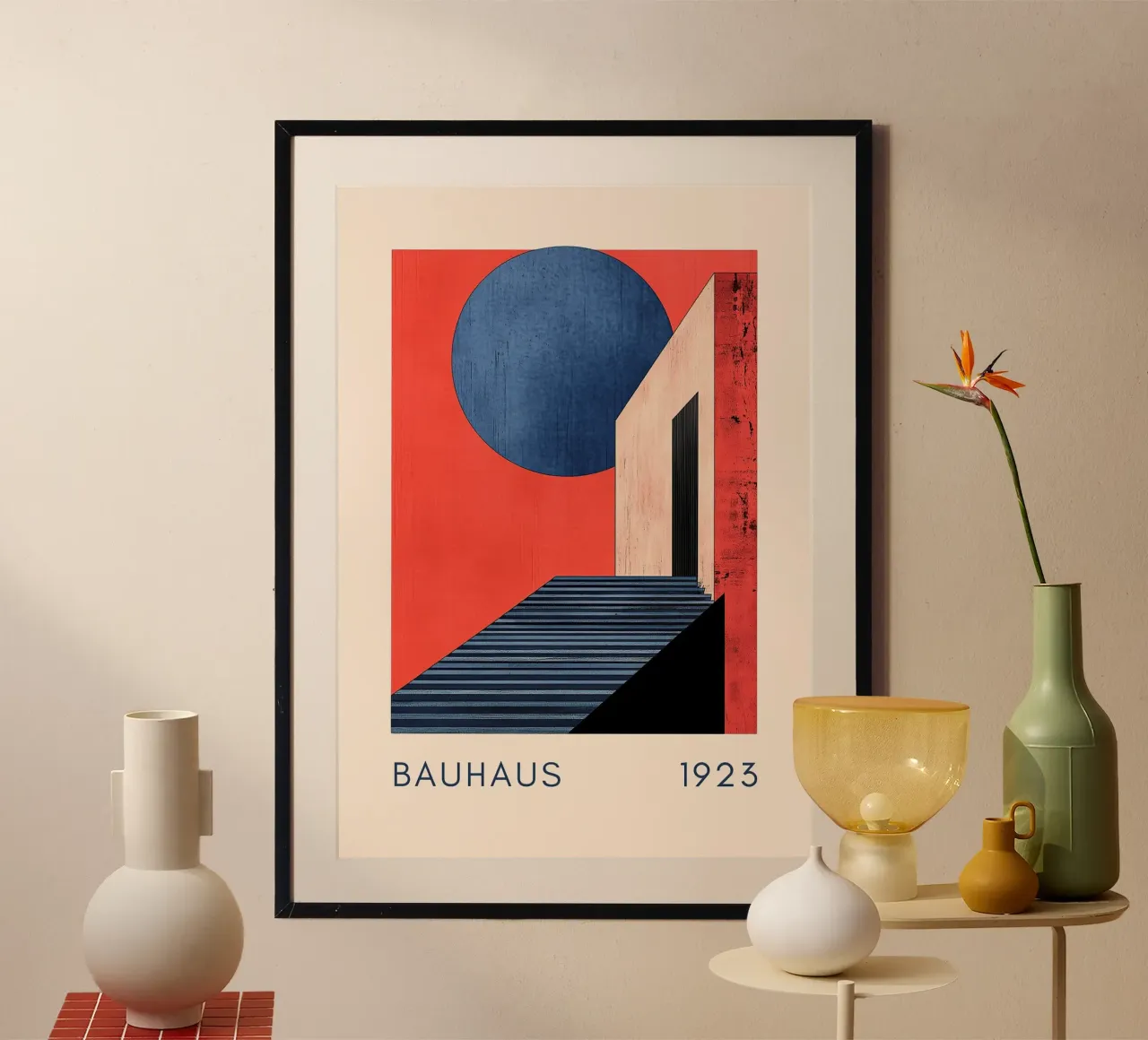 Bauhaus 1923 poster con telaio in plastica da Nikis Art Studio
