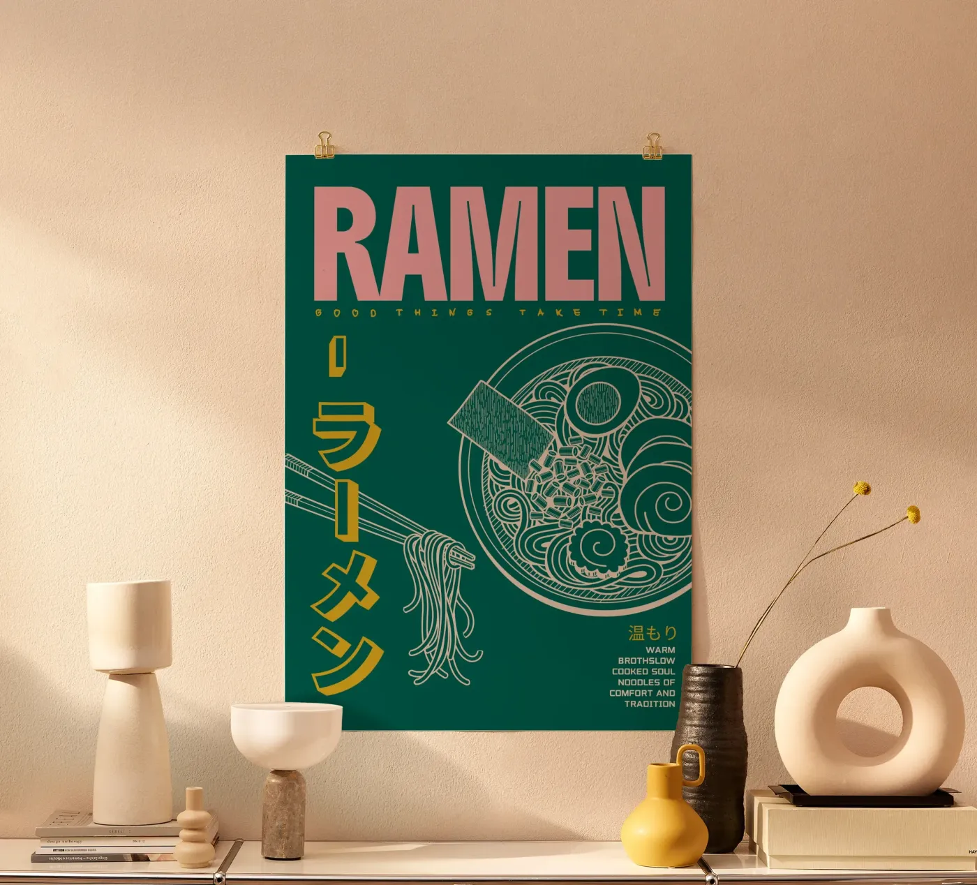 Ramen poster van PurePeachArt