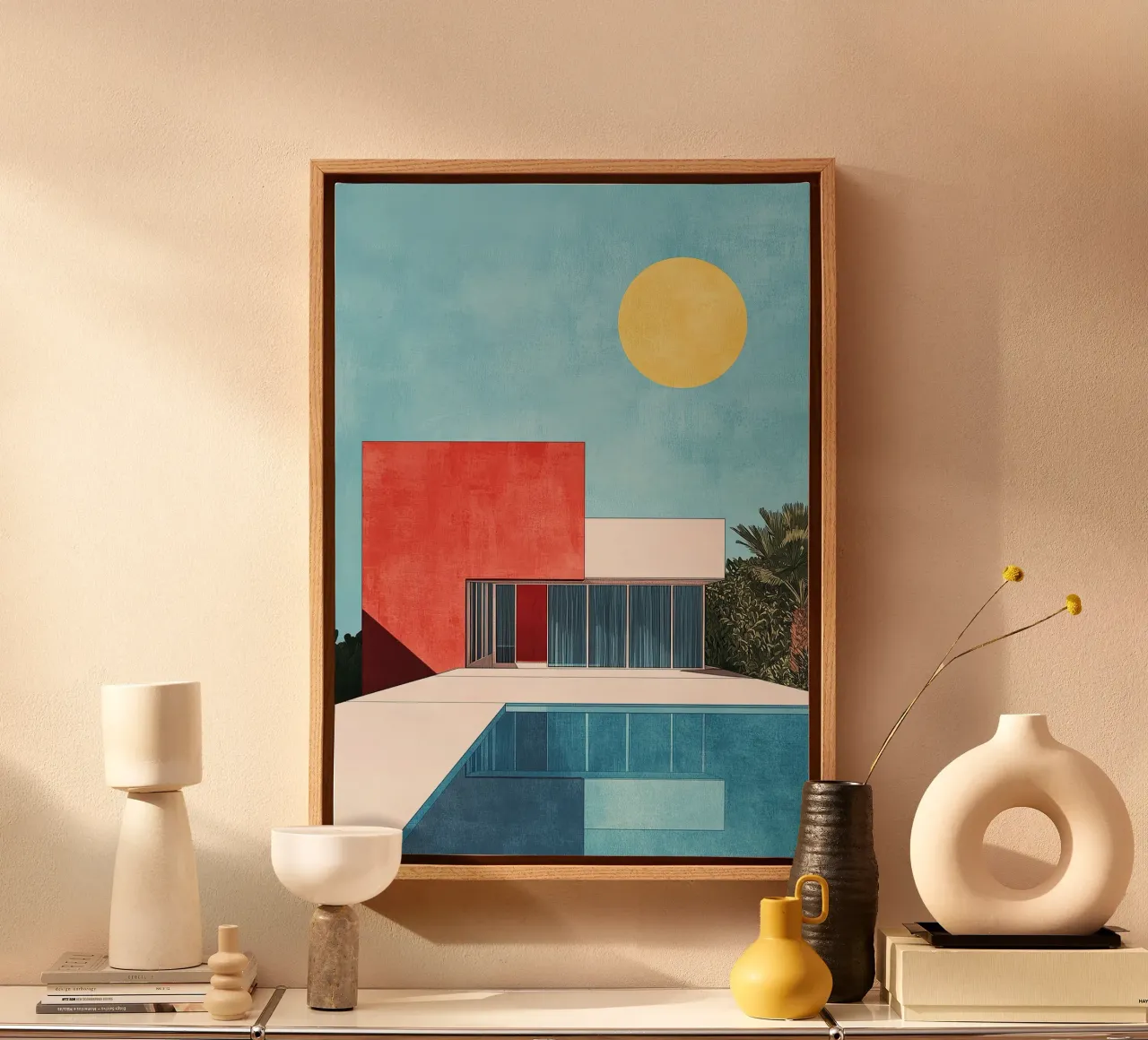 Bauhaus "Pool" canvas by Nikis Art Studio