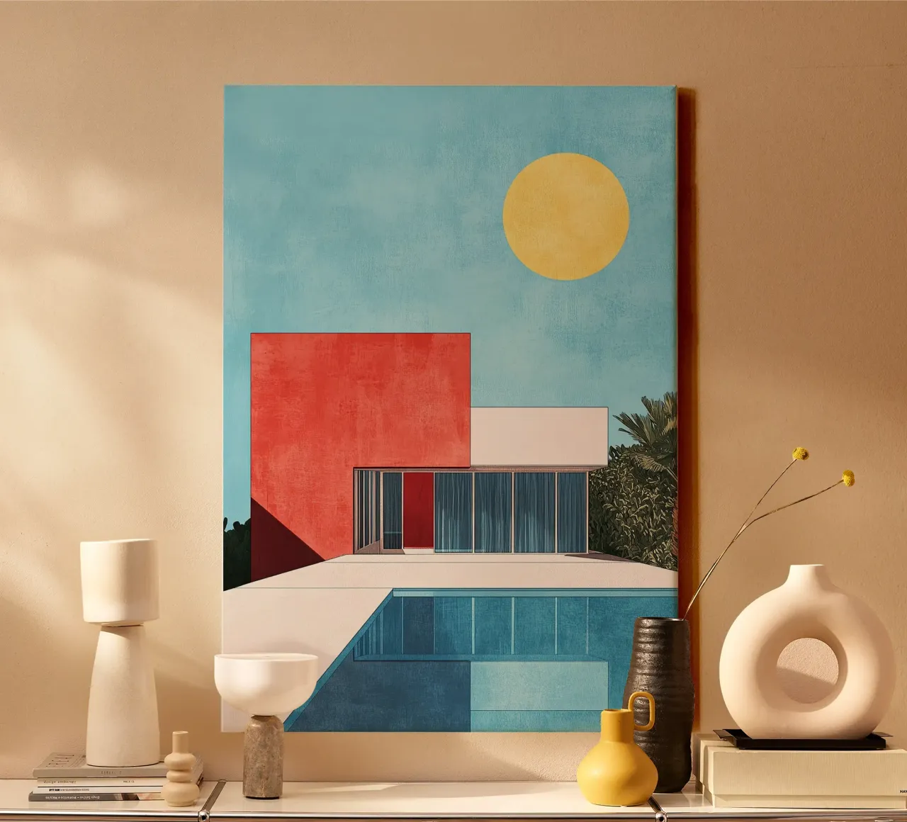 Bauhaus "Pool" canvas by Nikis Art Studio