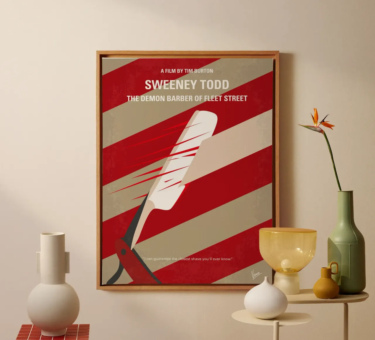 No849 My Sweeney Todd minimal movie poster tela con Cornice a cassetta da Chungkong