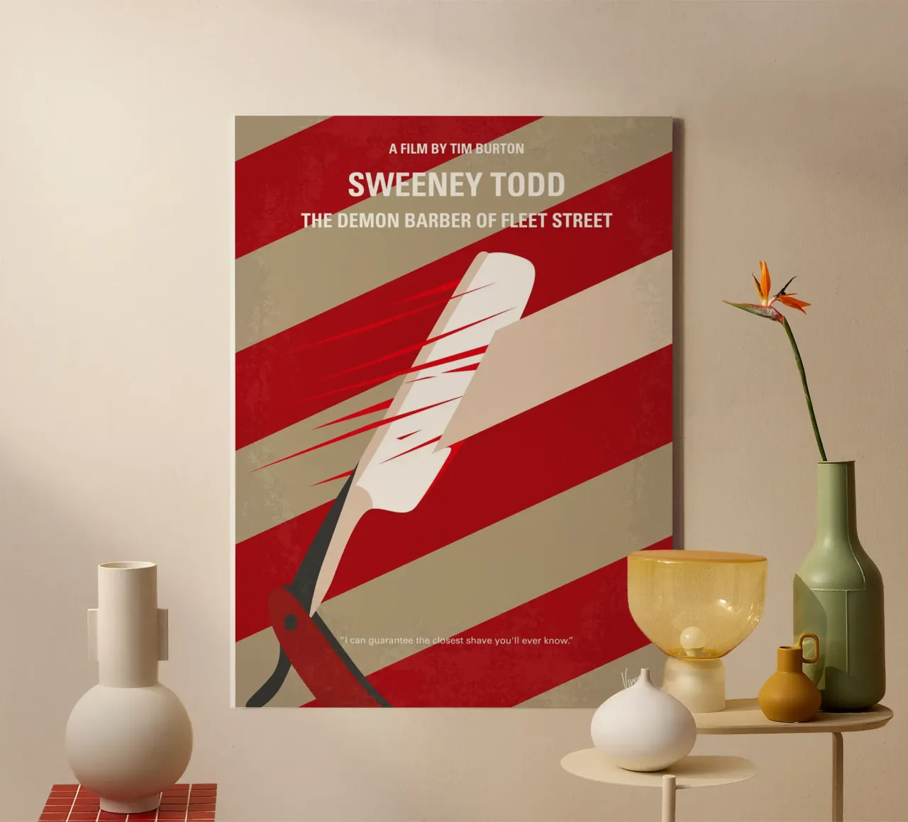 No849 My Sweeney Todd minimal movie poster tela con Cornice a cassetta da Chungkong