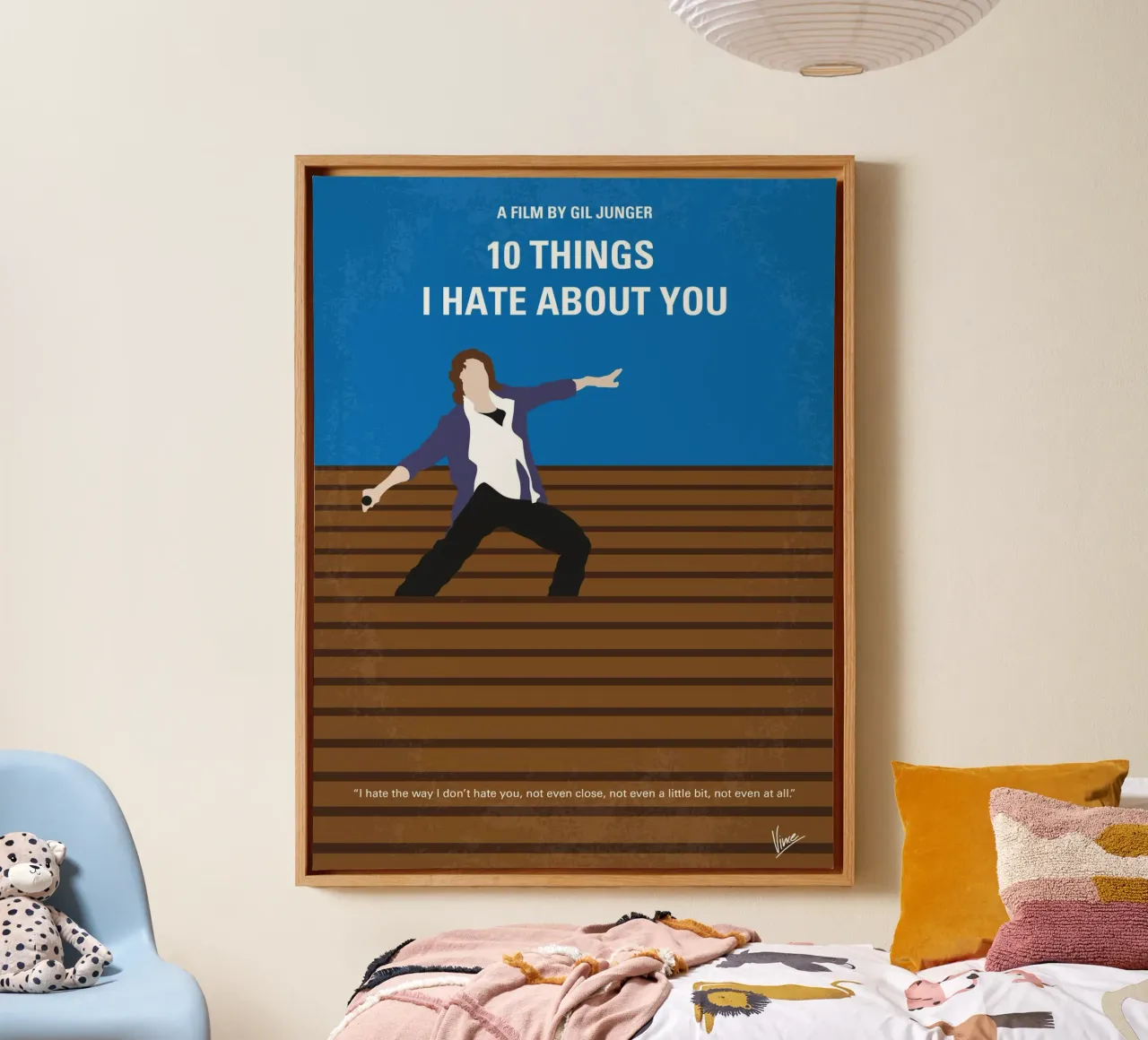No850 My 10 Things I Hate About You minimal movie poster tela con Cornice a cassetta da Chungkong