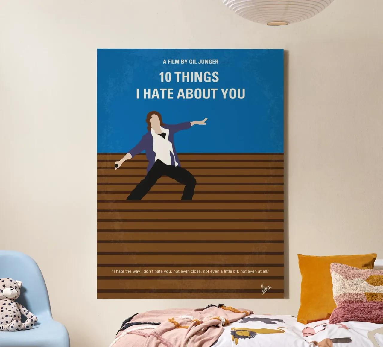 No850 My 10 Things I Hate About You minimal movie poster tela con Cornice a cassetta da Chungkong