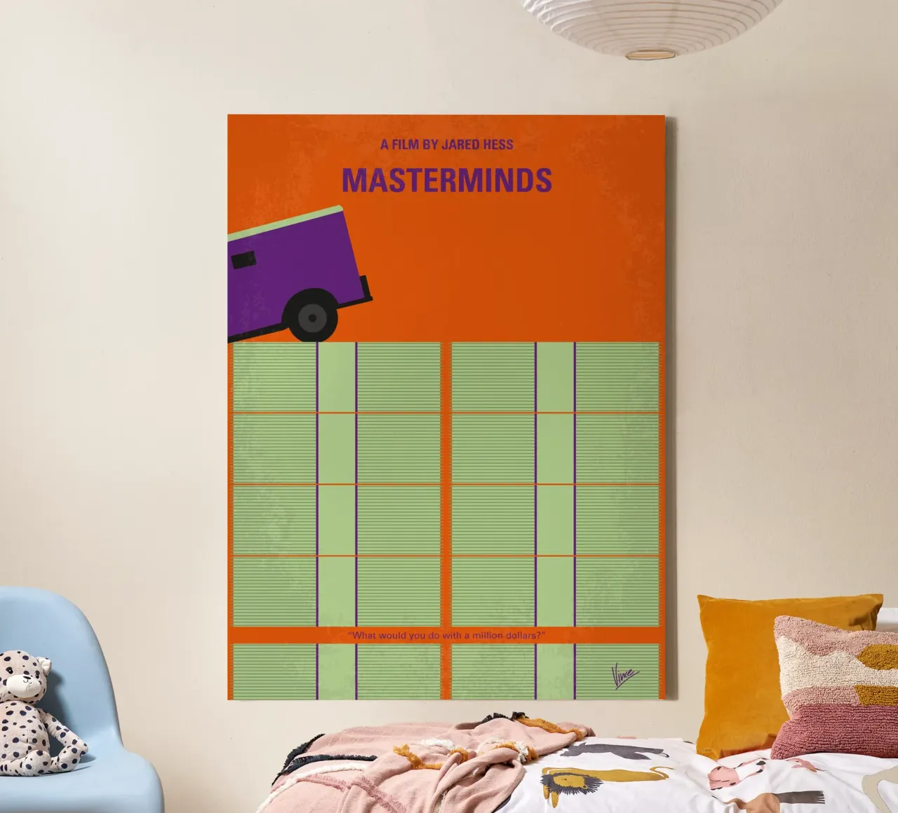 No851 My Masterminds minimal movie poster lienzo con Marco flotante de Chungkong