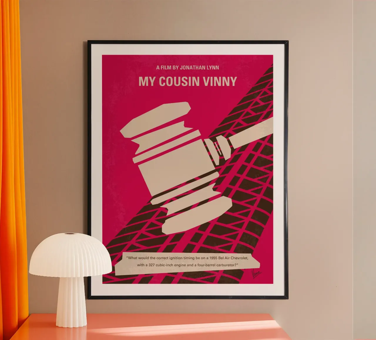 No852 My Cousin Vinny minimal movie poster poster con telaio in legno da Chungkong
