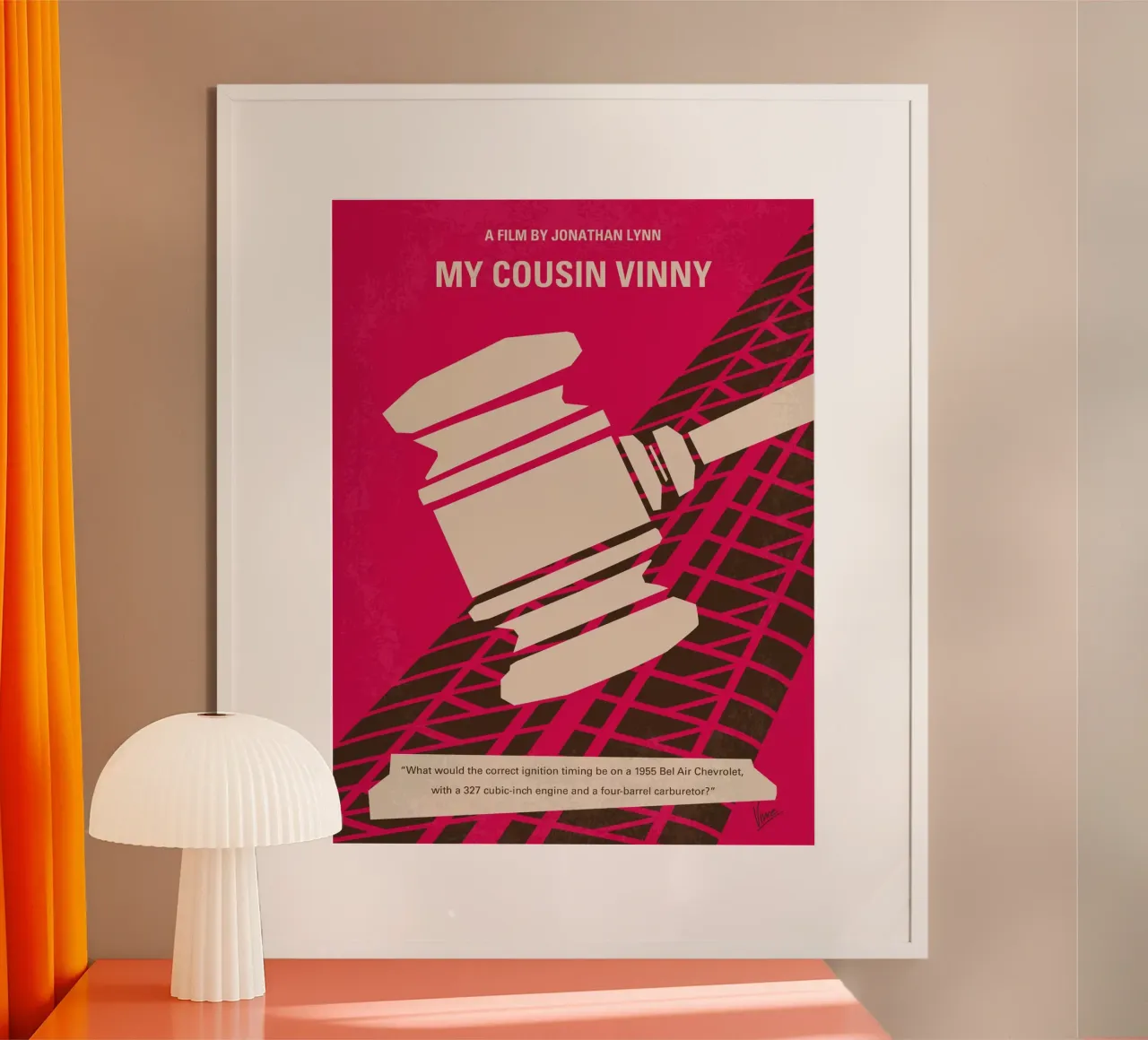 No852 My Cousin Vinny minimal movie poster poster con telaio in legno da Chungkong