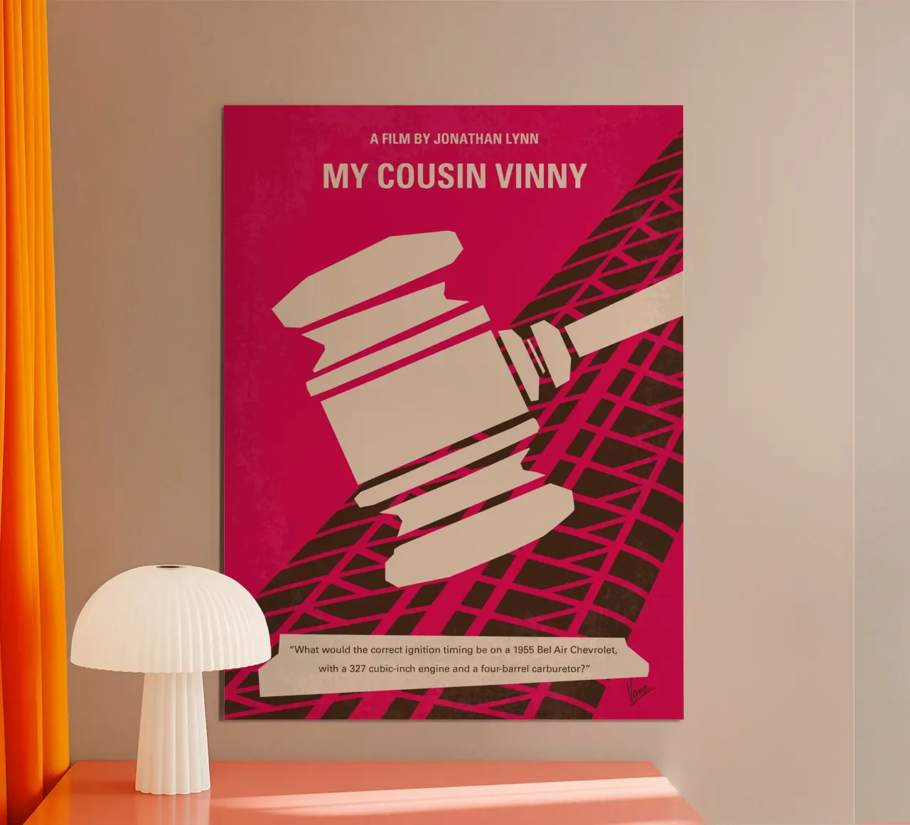 No852 My Cousin Vinny minimal movie poster poster con telaio in legno da Chungkong