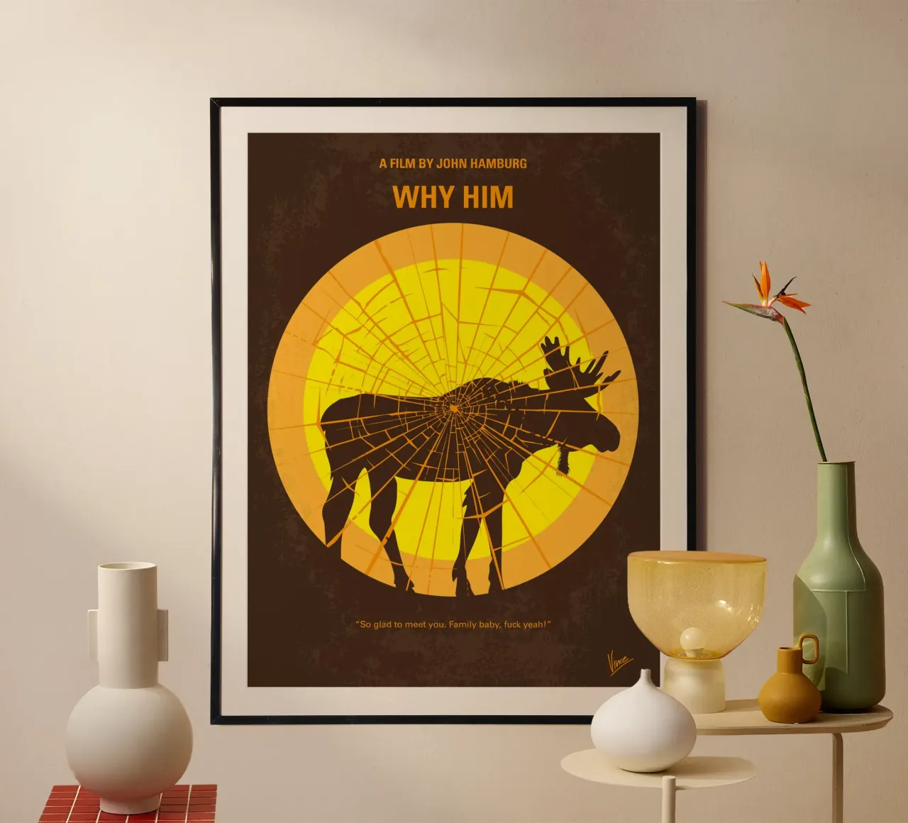 No859 My Why Him minimal movie poster poster con telaio in plastica da Chungkong