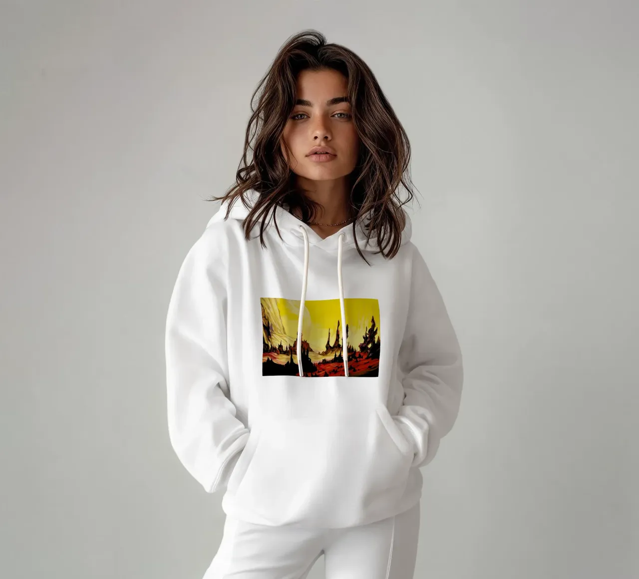Red Desert hoodie by Naito Shinpei