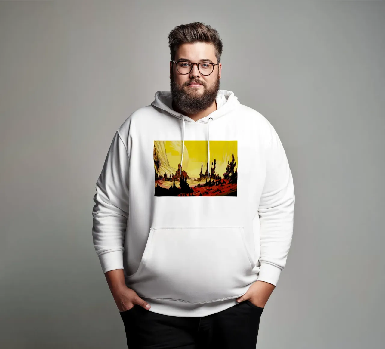 Red Desert hoodie by Naito Shinpei