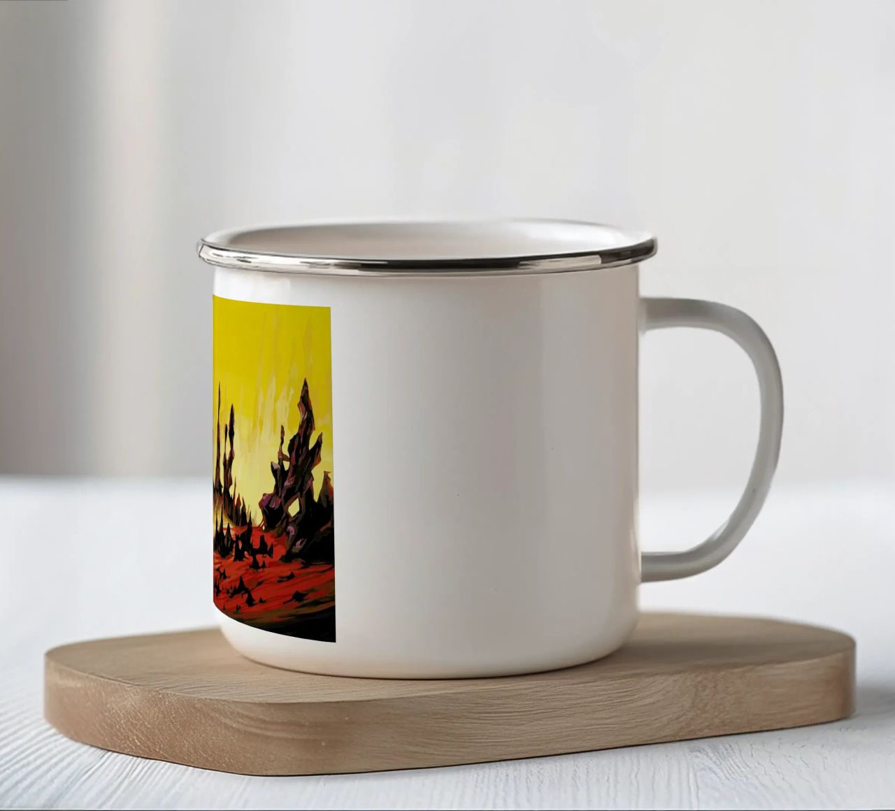 Red Desert tazza in smalto da Naito Shinpei
