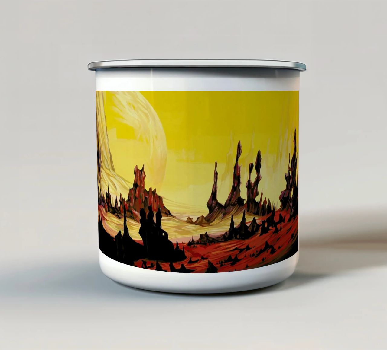 Red Desert tazza in smalto da Naito Shinpei
