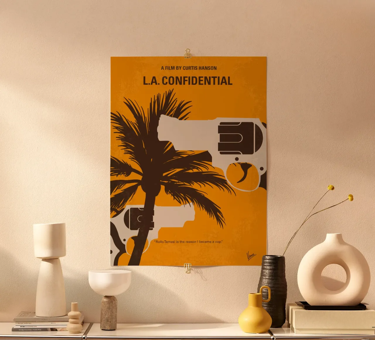 No866 My LA Confidential minimal movie poster carta hahnemühle da Chungkong
