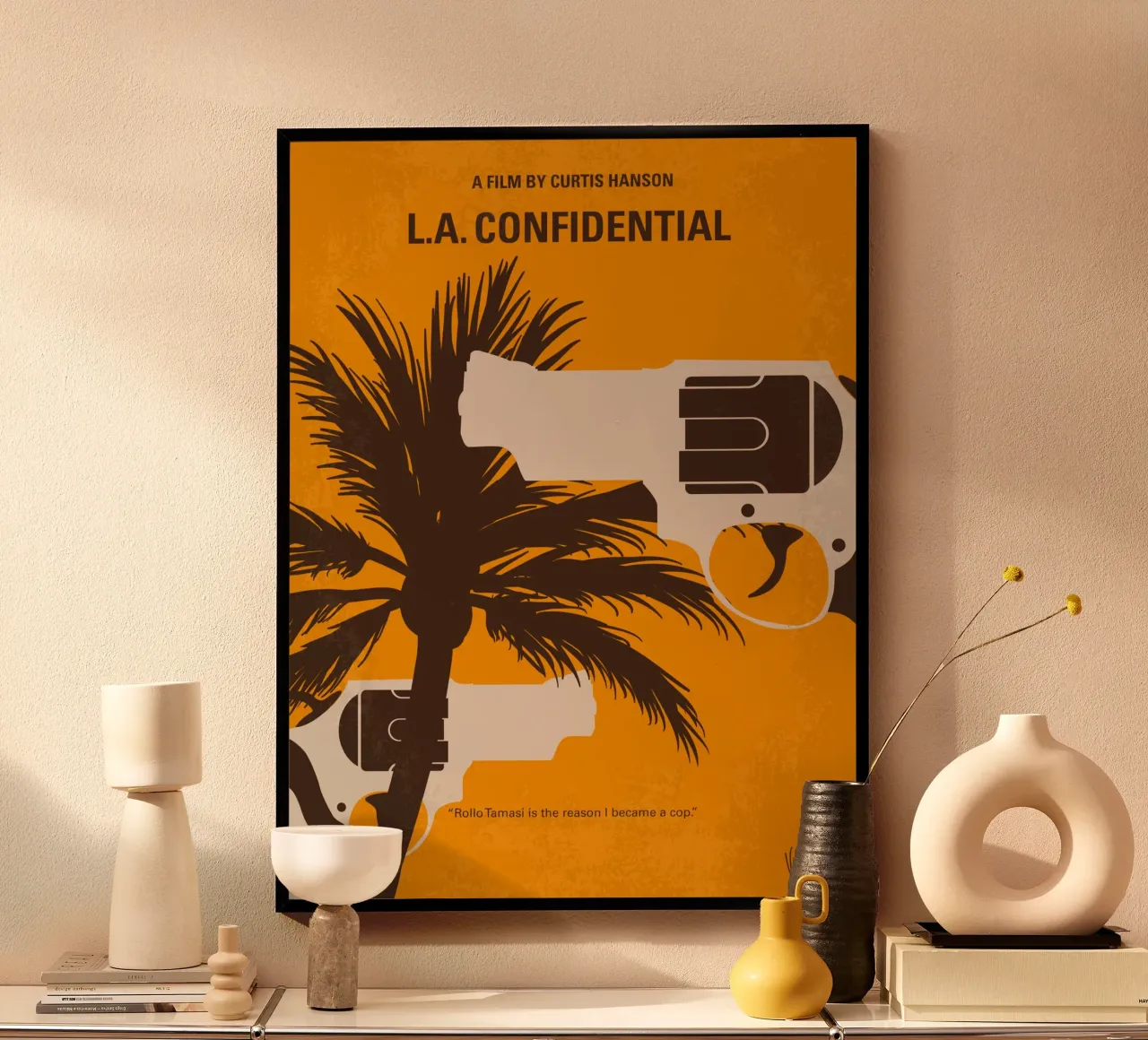 No866 My LA Confidential minimal movie poster carta hahnemühle da Chungkong