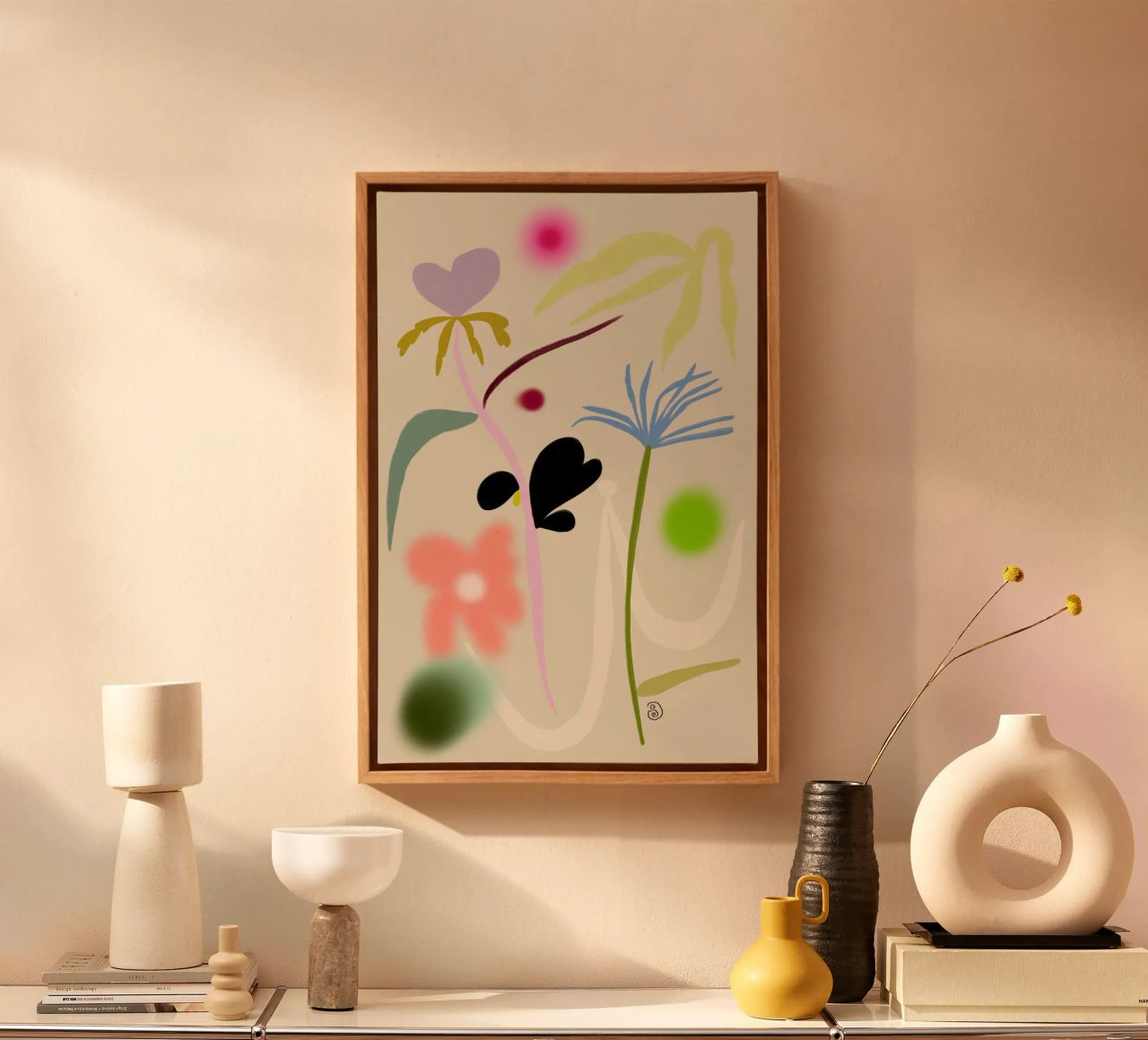 STILLE BLUMEN TANZEN Leinwand von Sandra Poliakov