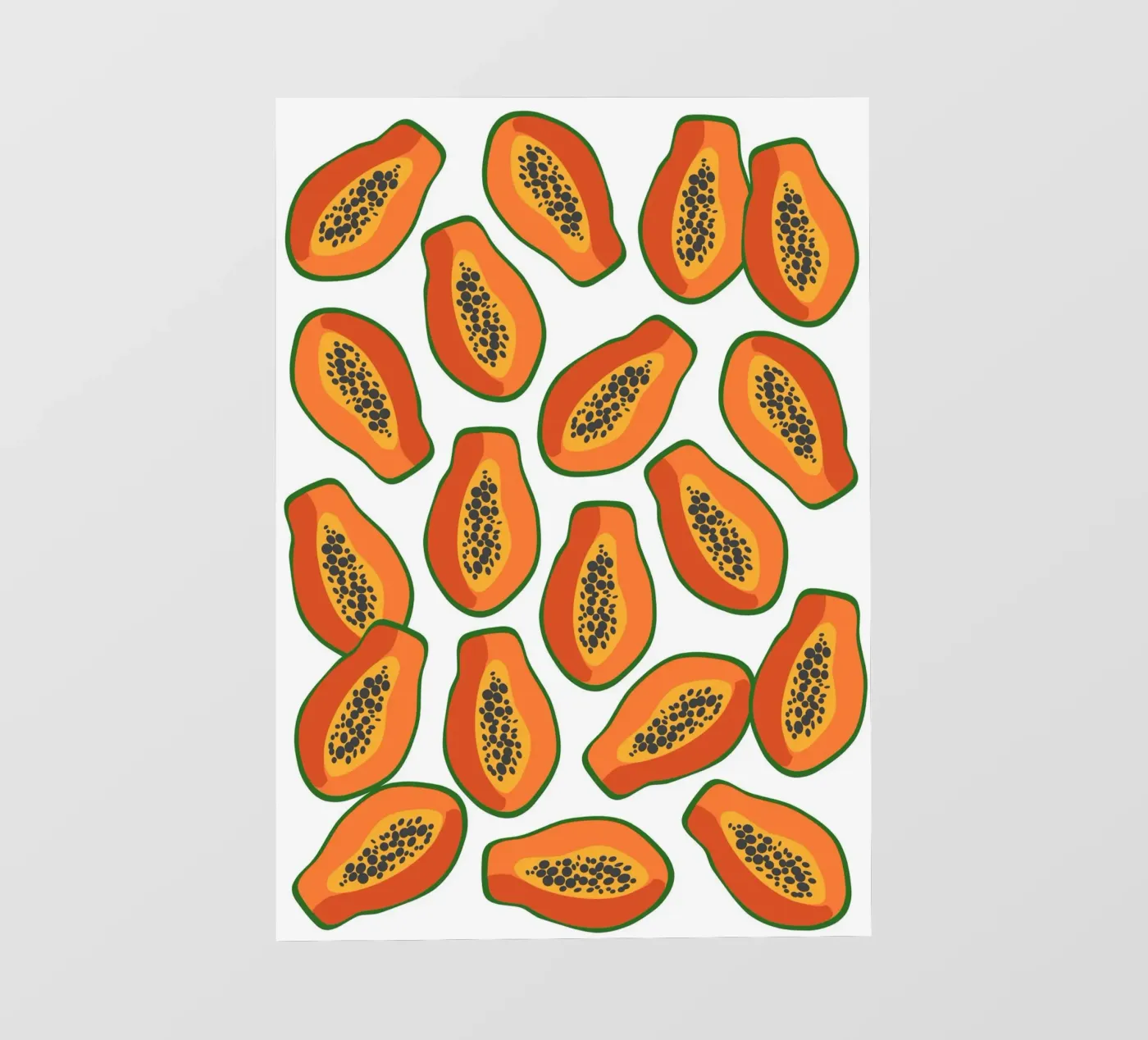 Papaya pattern pellicola backlit da Happypatterns