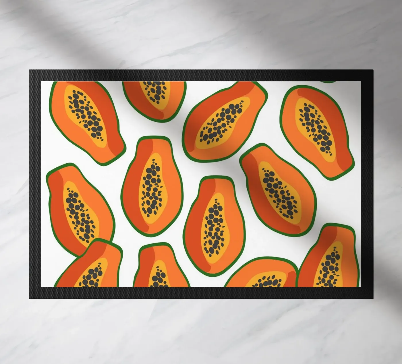 Papaya pattern Fußmatte von Happypatterns