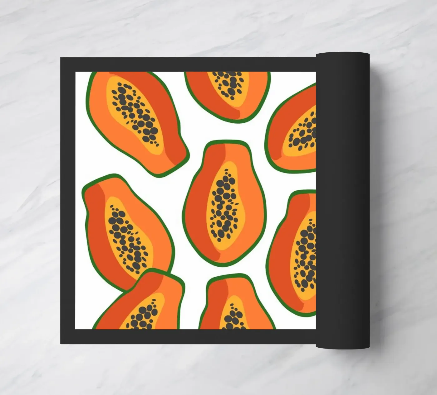 Papaya pattern Fußmatte von Happypatterns