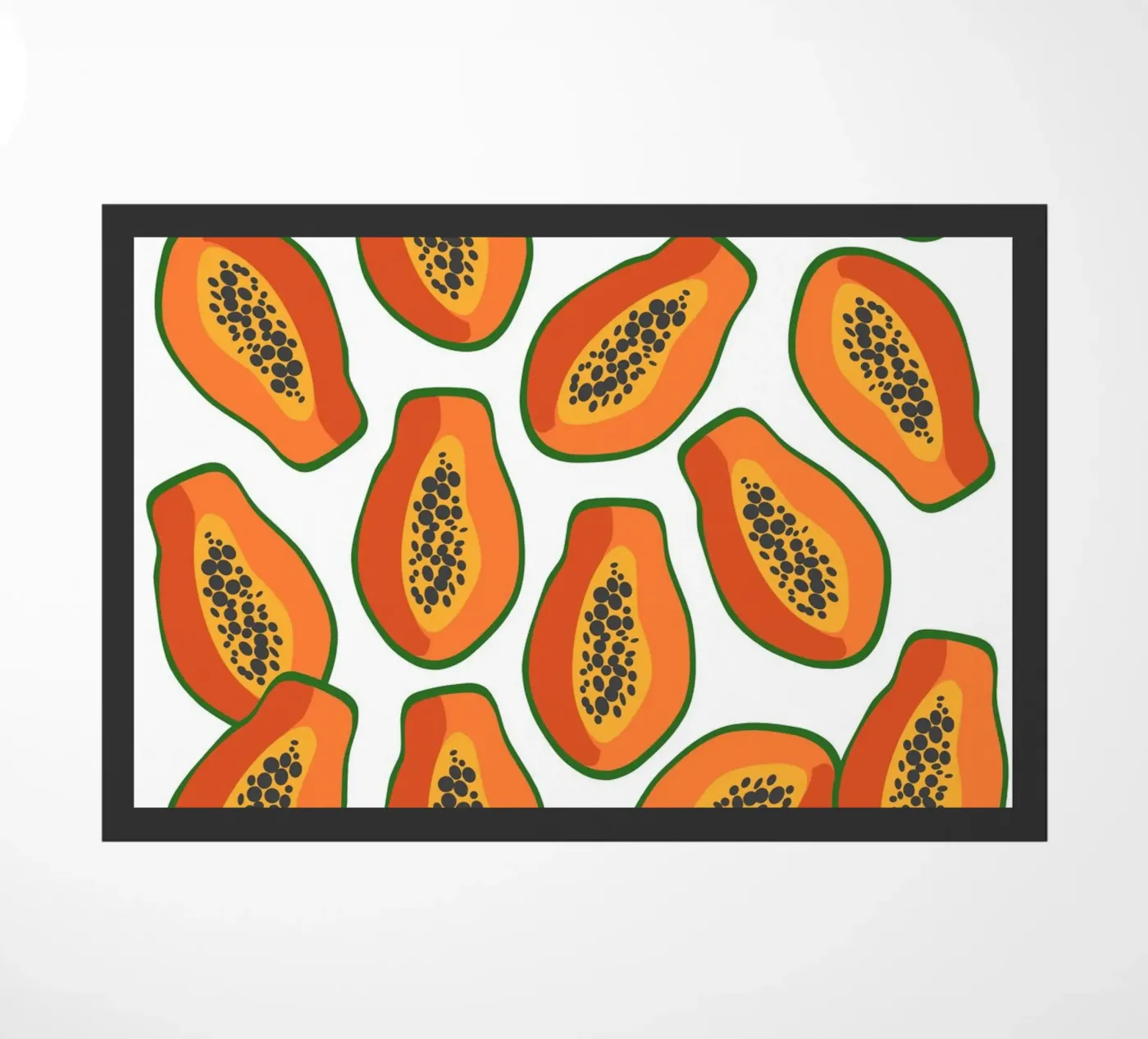 Papaya pattern Fußmatte von Happypatterns