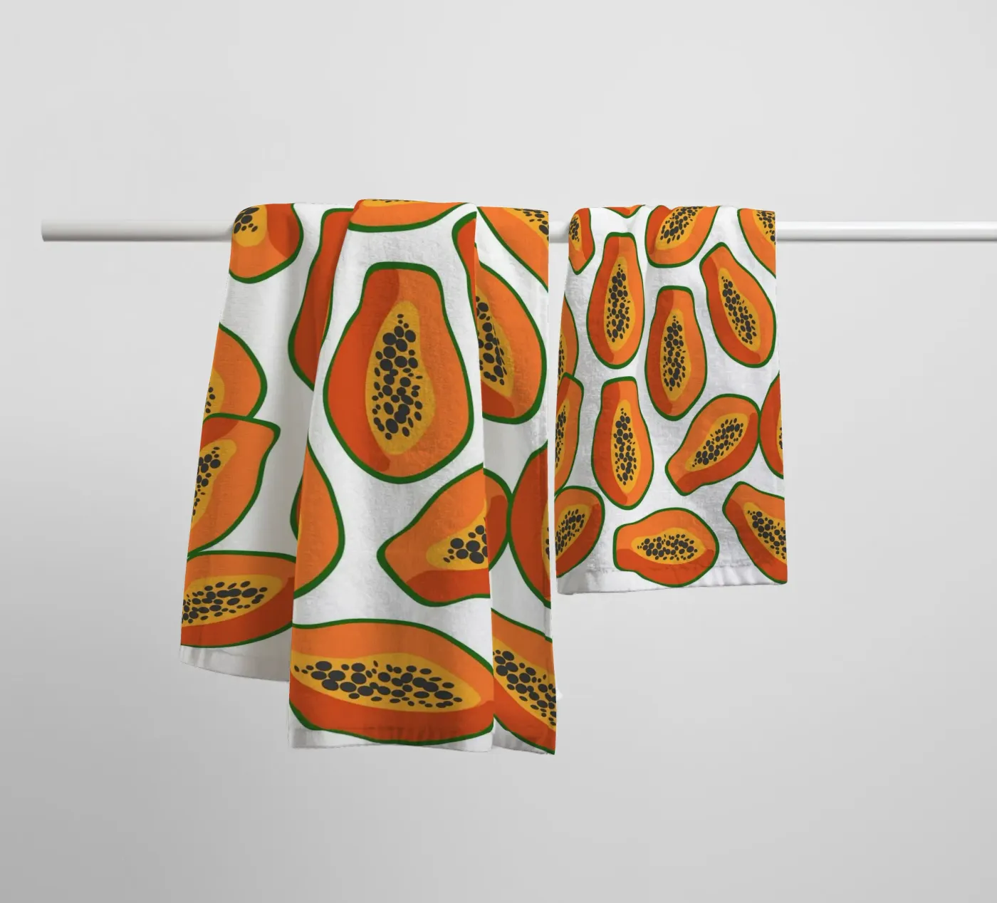 Papaya pattern badhanddoek van Happypatterns