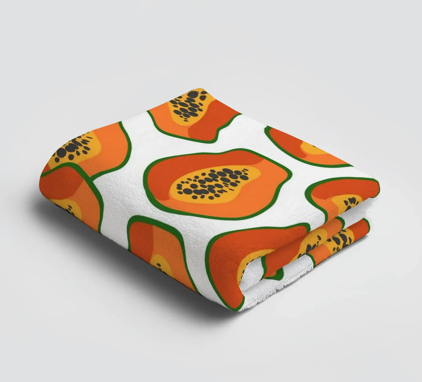 Papaya pattern badhanddoek van Happypatterns