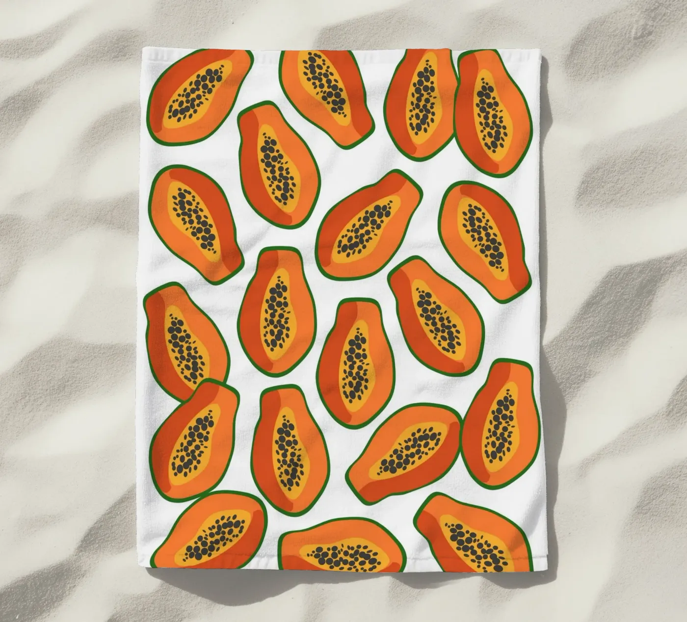 Papaya pattern telo mare da Happypatterns