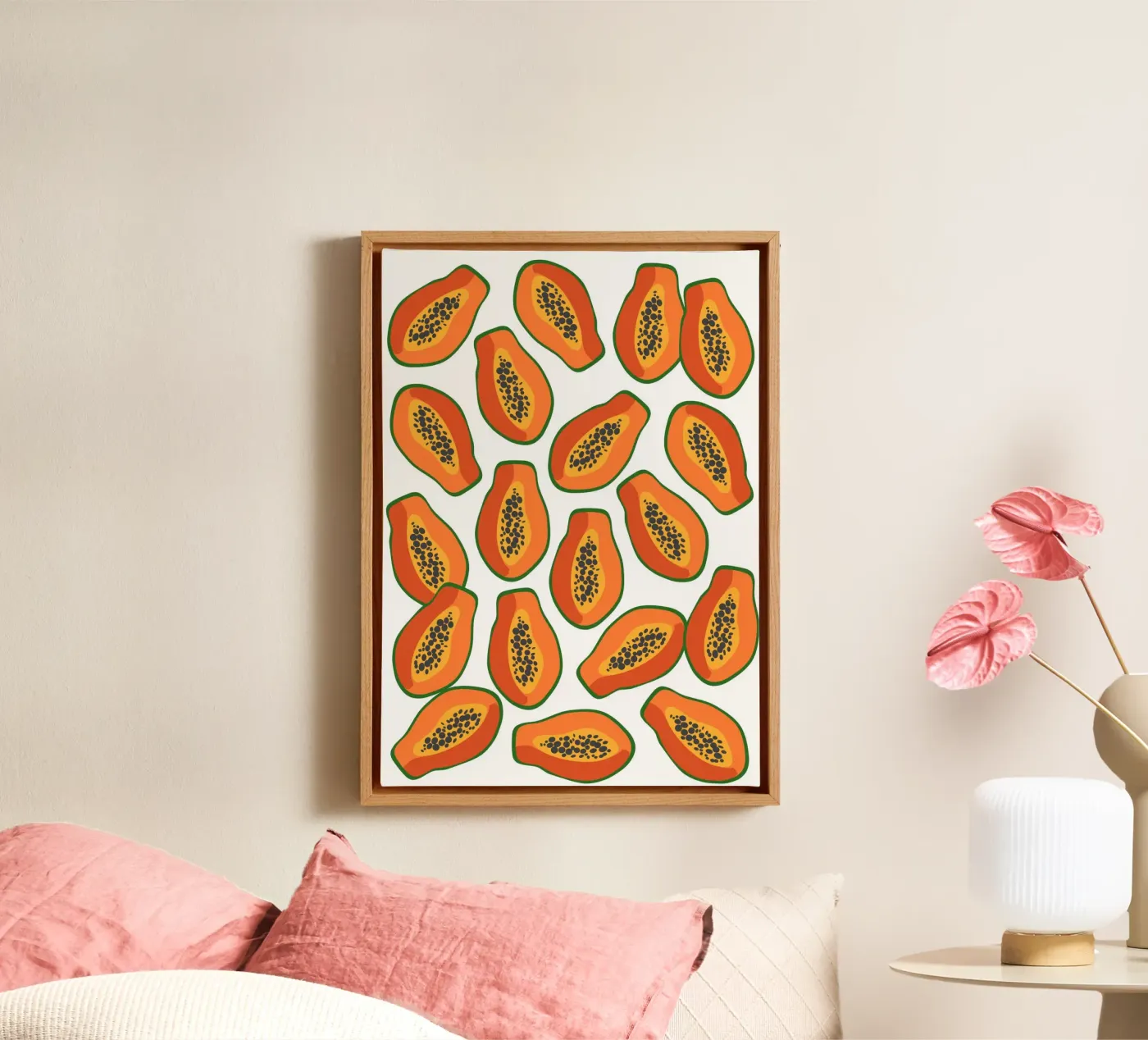 Papaya pattern tela da Happypatterns