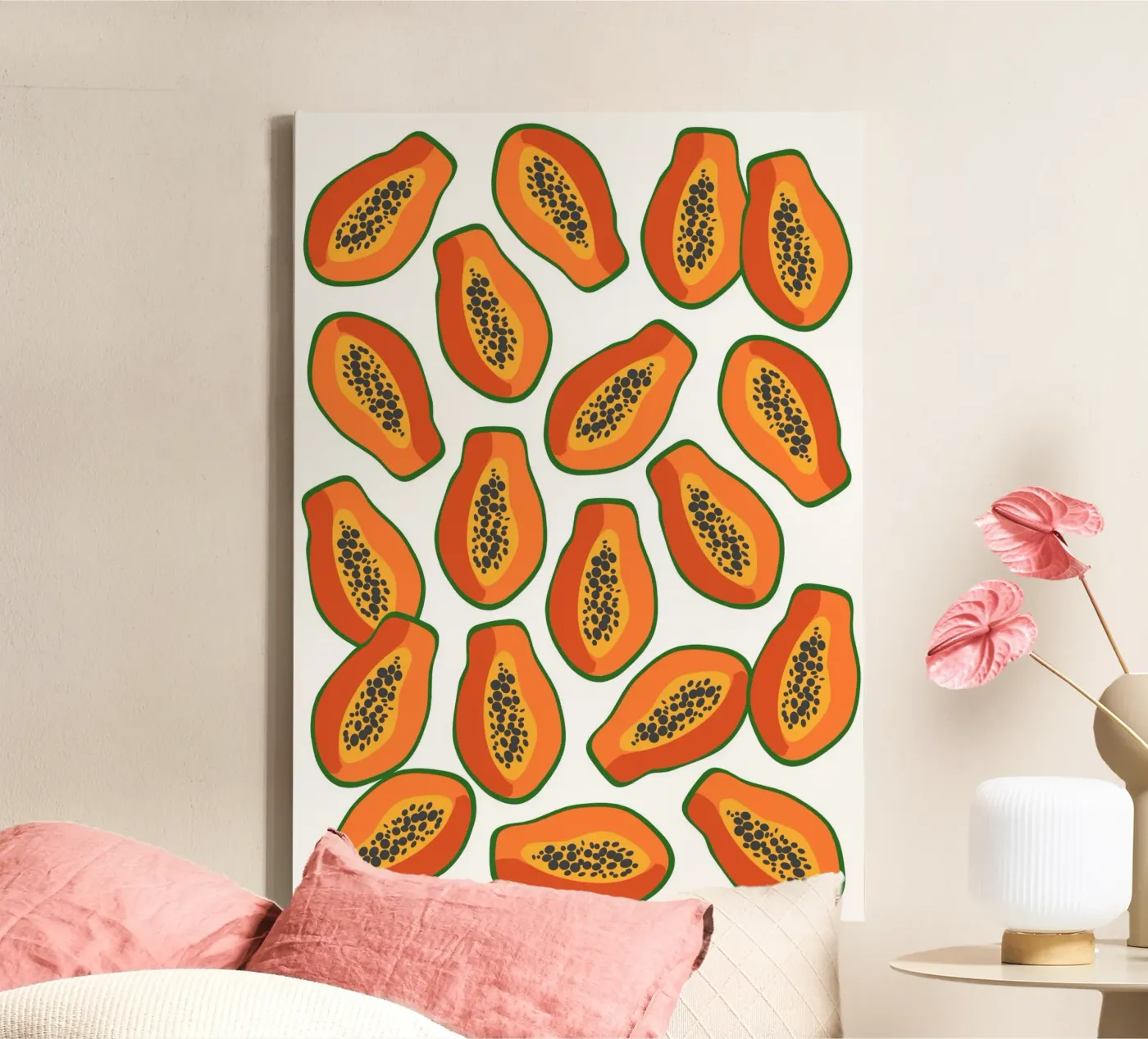 Papaya pattern tela da Happypatterns