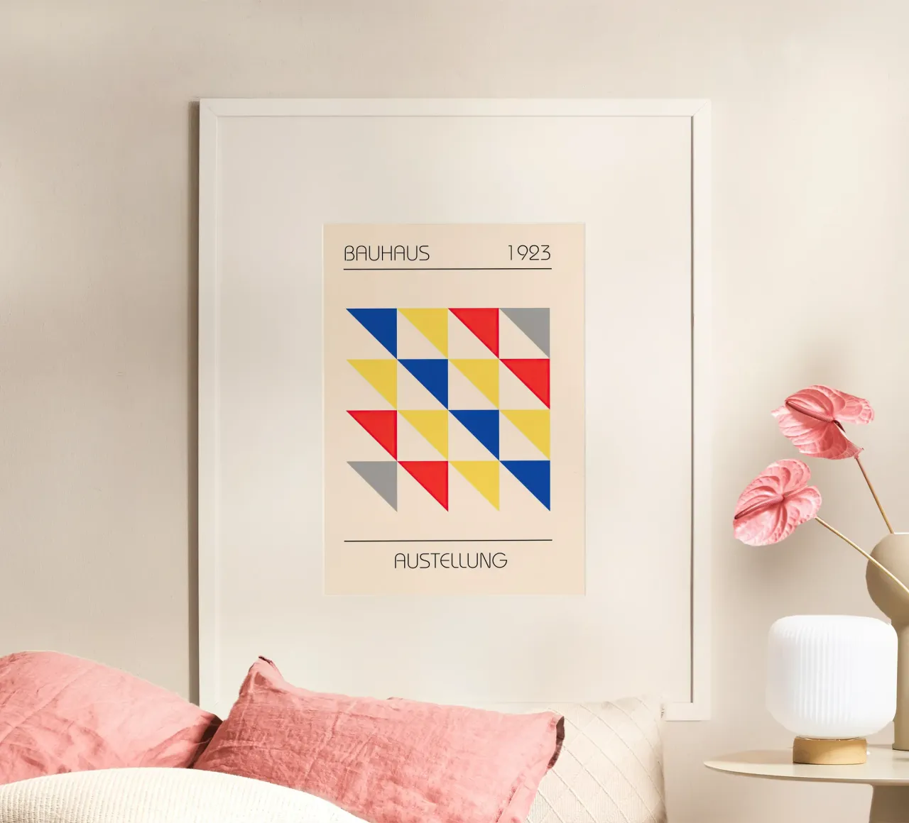 Bauhaus poster con telaio in legno da Nikis Art Studio