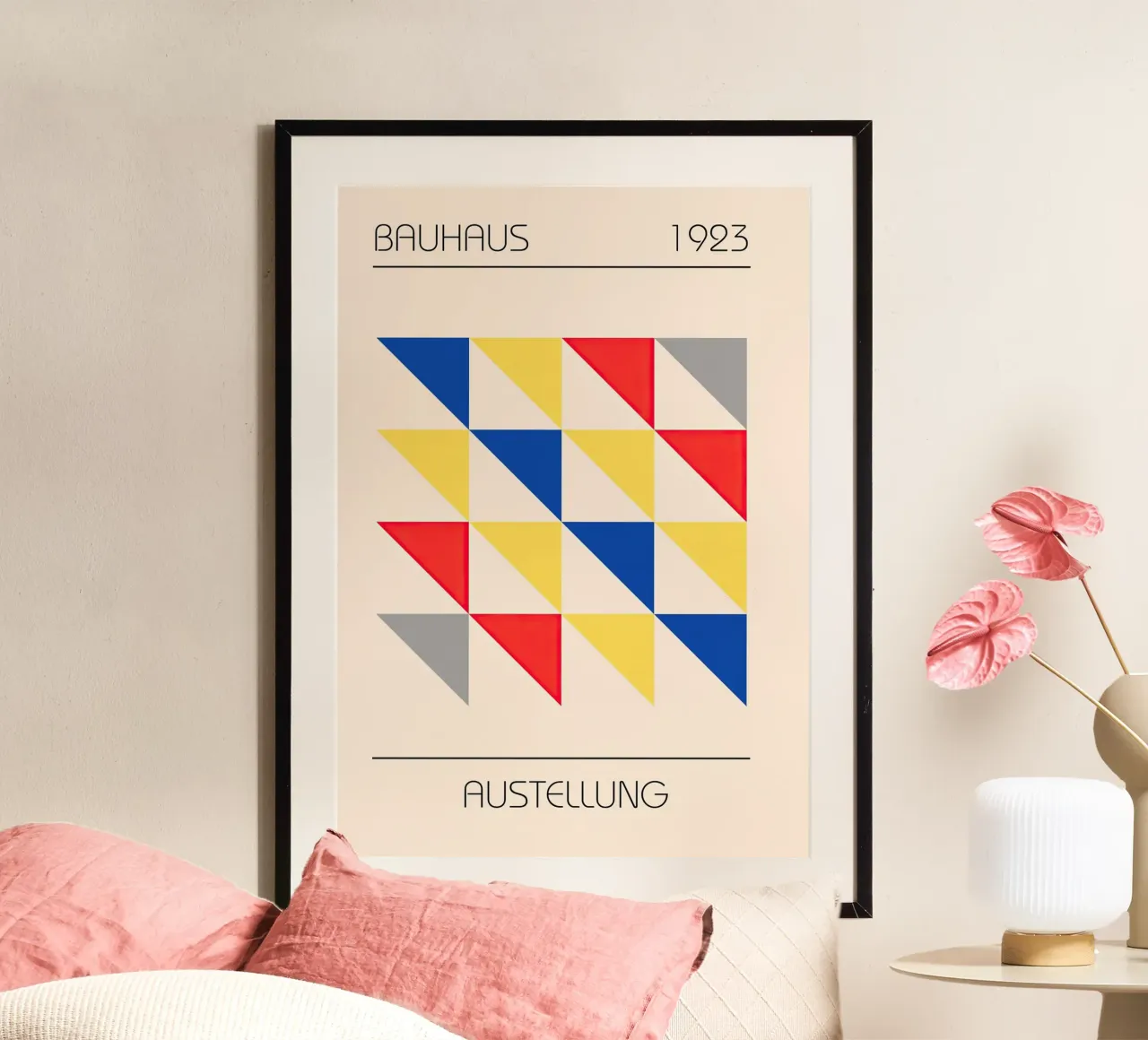 Bauhaus poster con telaio in legno da Nikis Art Studio