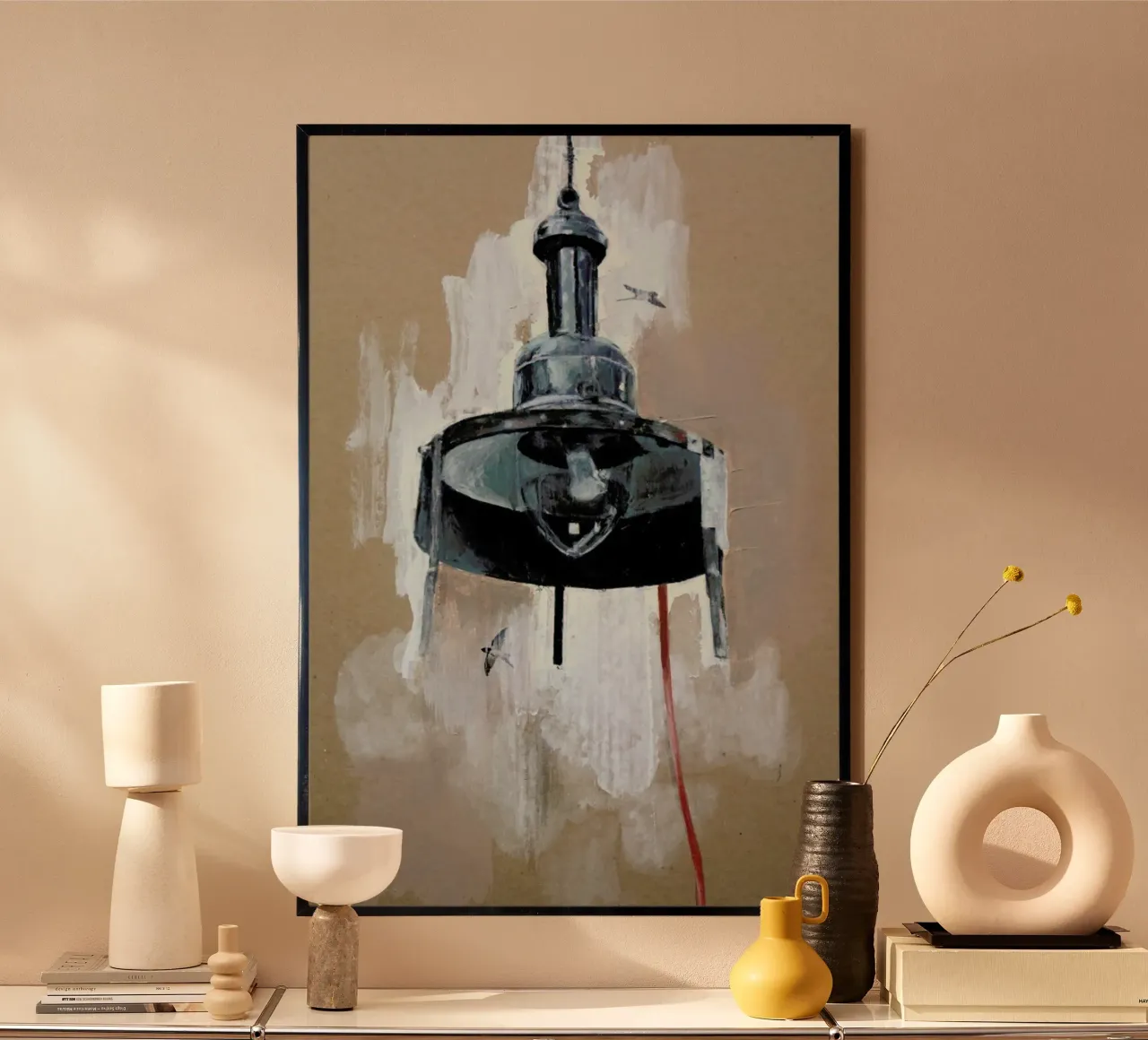 Velo Grablje - Gas Lamp poster con telaio in alluminio da David Diehl
